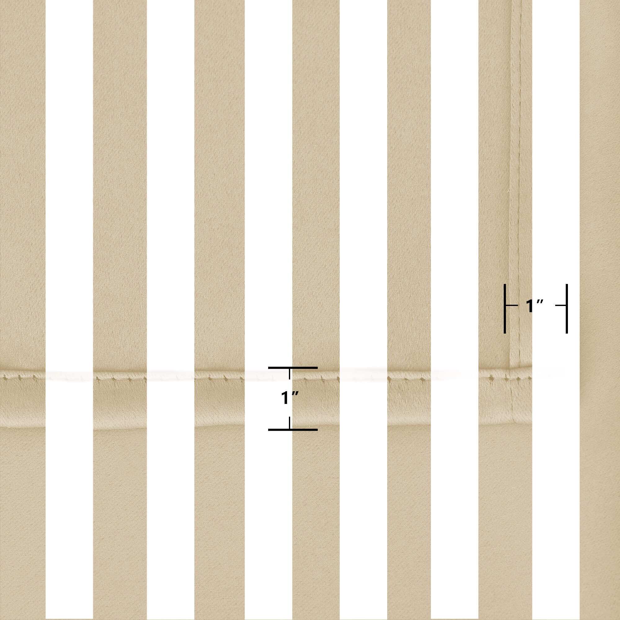 Beige Stripe Curtains/Drapes 1 Panel | Waterproof Curtains Grommet Top & Bottom  | Custom Outdoor Curtains