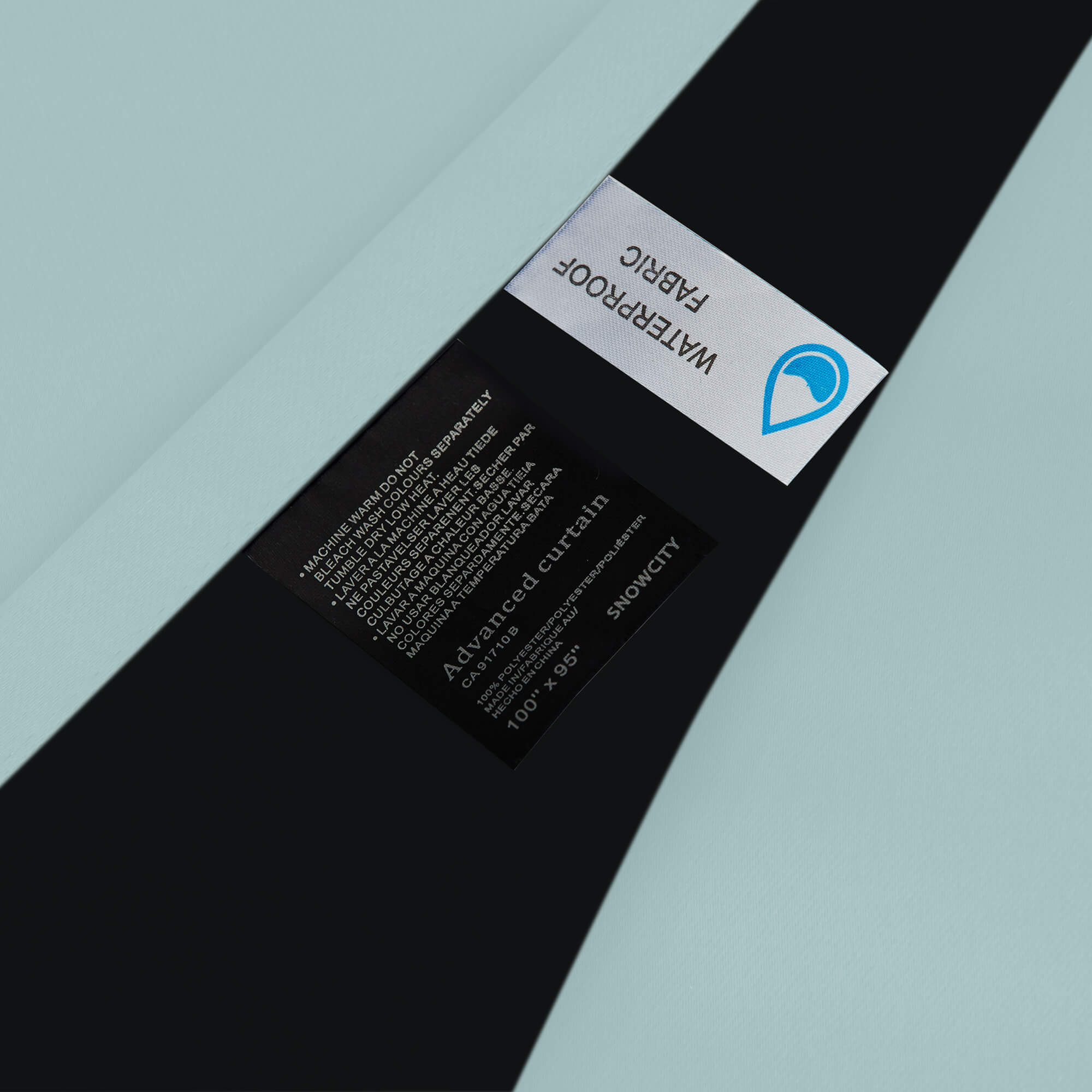 Snowcity Thermal Curtains/Drapes 1 Panel Pale Blue | Waterproof Curtains Grommet/Tab Top | Custom Blackout Curtains