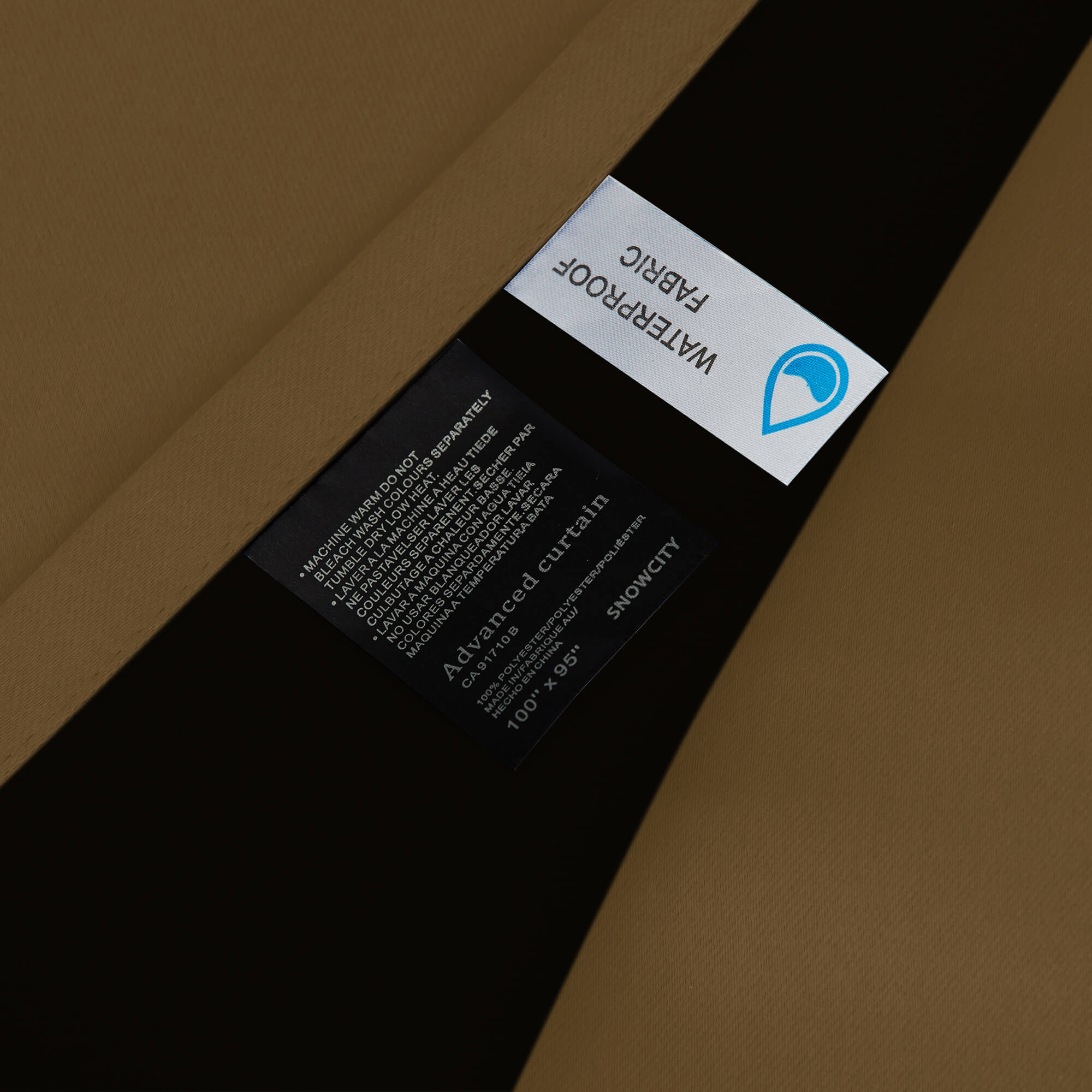 Snowcity Thermal Curtains/Drapes 1 Panel Coffee | Waterproof Curtains Grommet/Tab Top | Custom Blackout Curtains