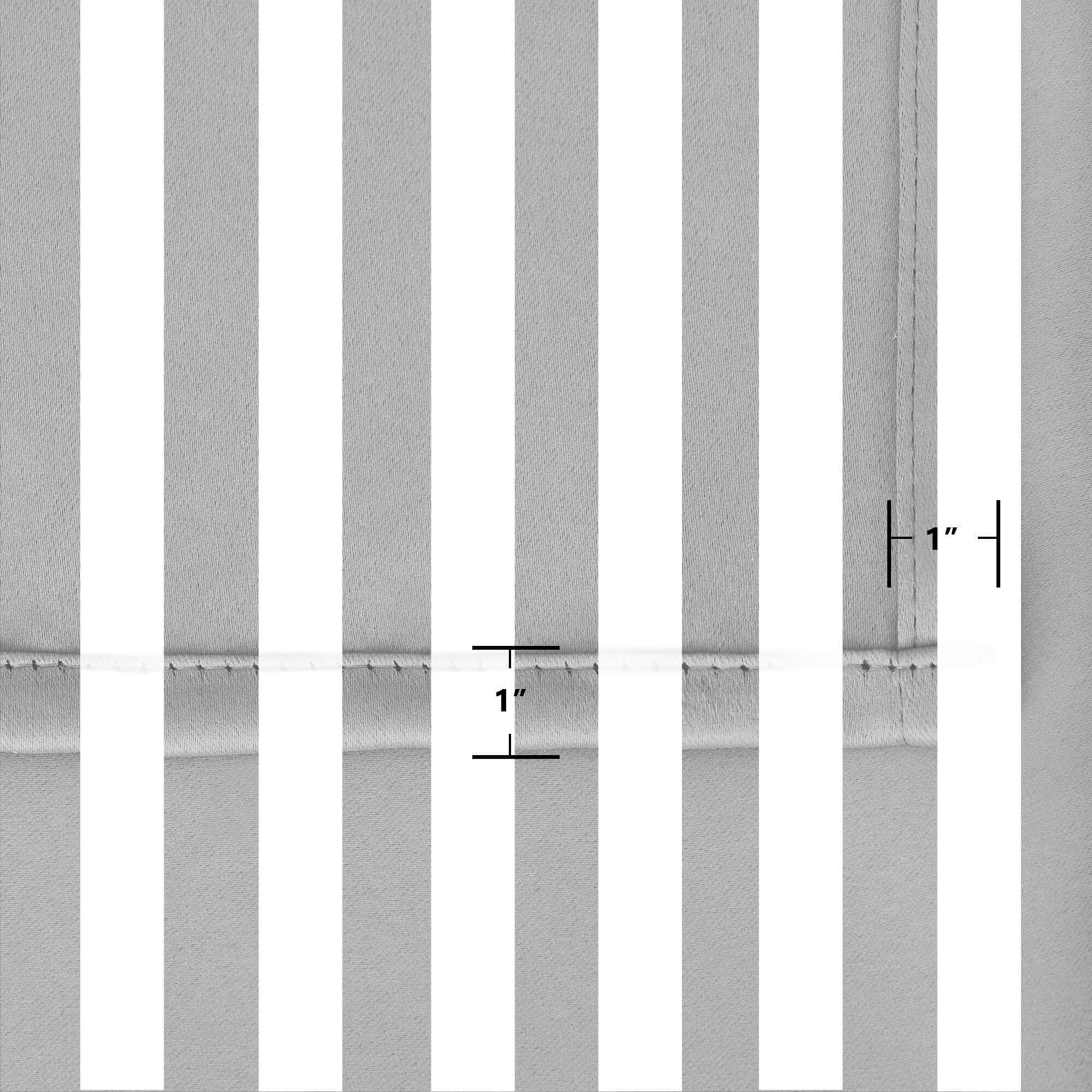 Light Grey Stripe Curtains/Drapes 1 Panel | Waterproof Curtains Grommet Top & Bottom | Custom Outdoor Curtains