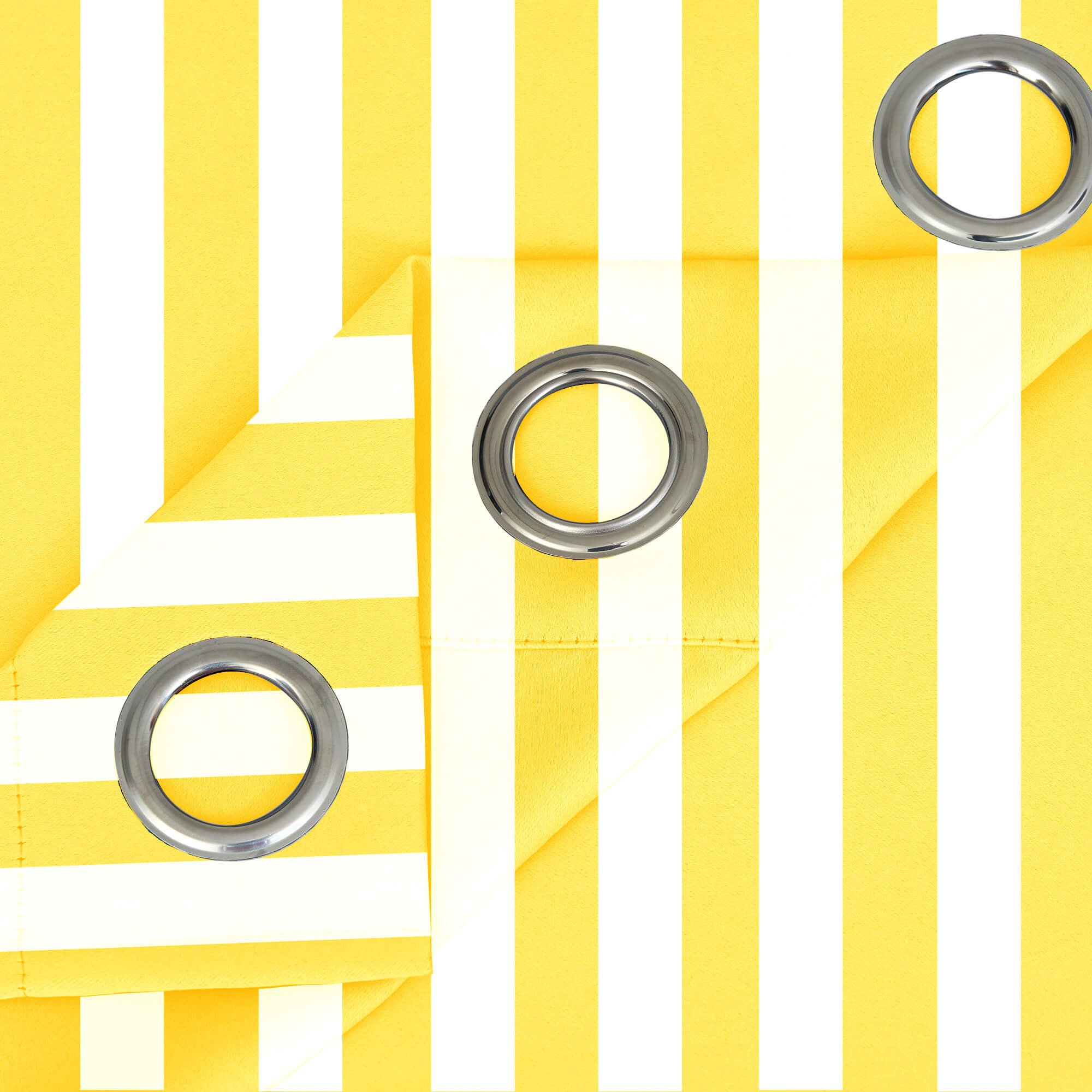 Yellow Stripe Curtains/Drapes 1 Panel | Waterproof Curtains Grommet Top & Bottom | Custom Outdoor Curtains