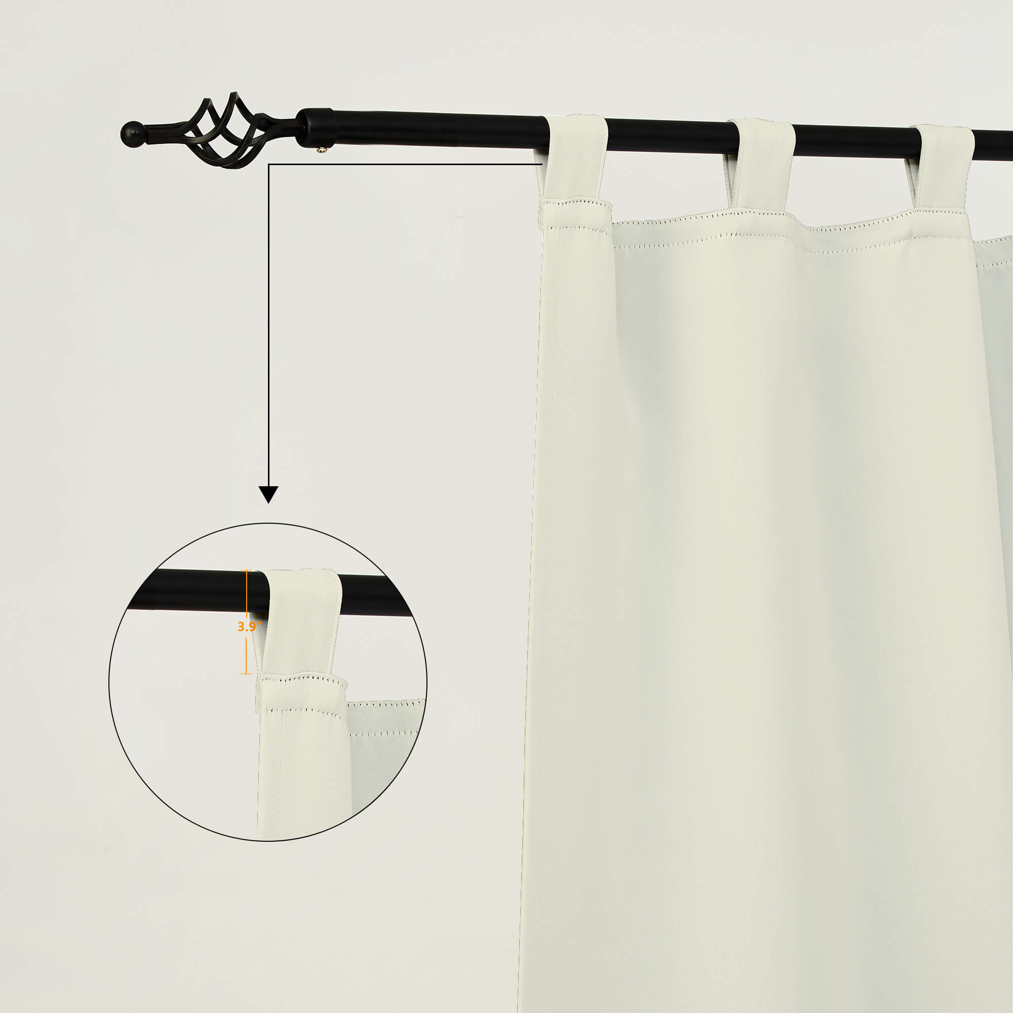 Snowcity Thermal Curtains/Drapes 1 Panel Beige | Waterproof Curtains Grommet/Tab Top | Custom Blackout Curtains