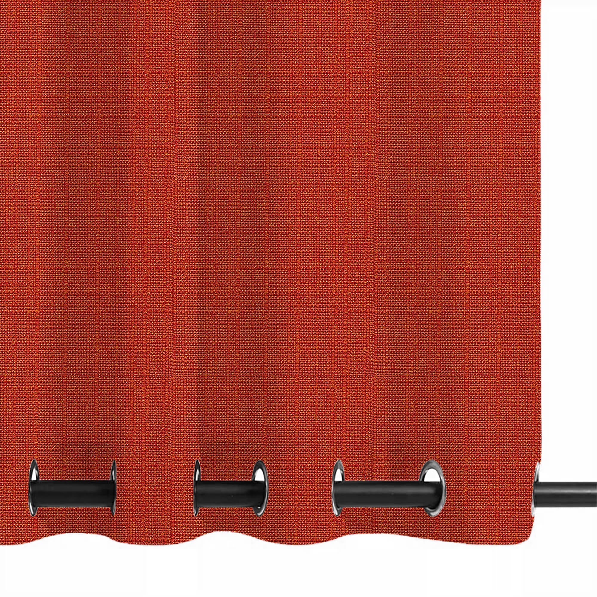 PENGI Outdoor Curtains Waterproof - Linen Burnt Orange