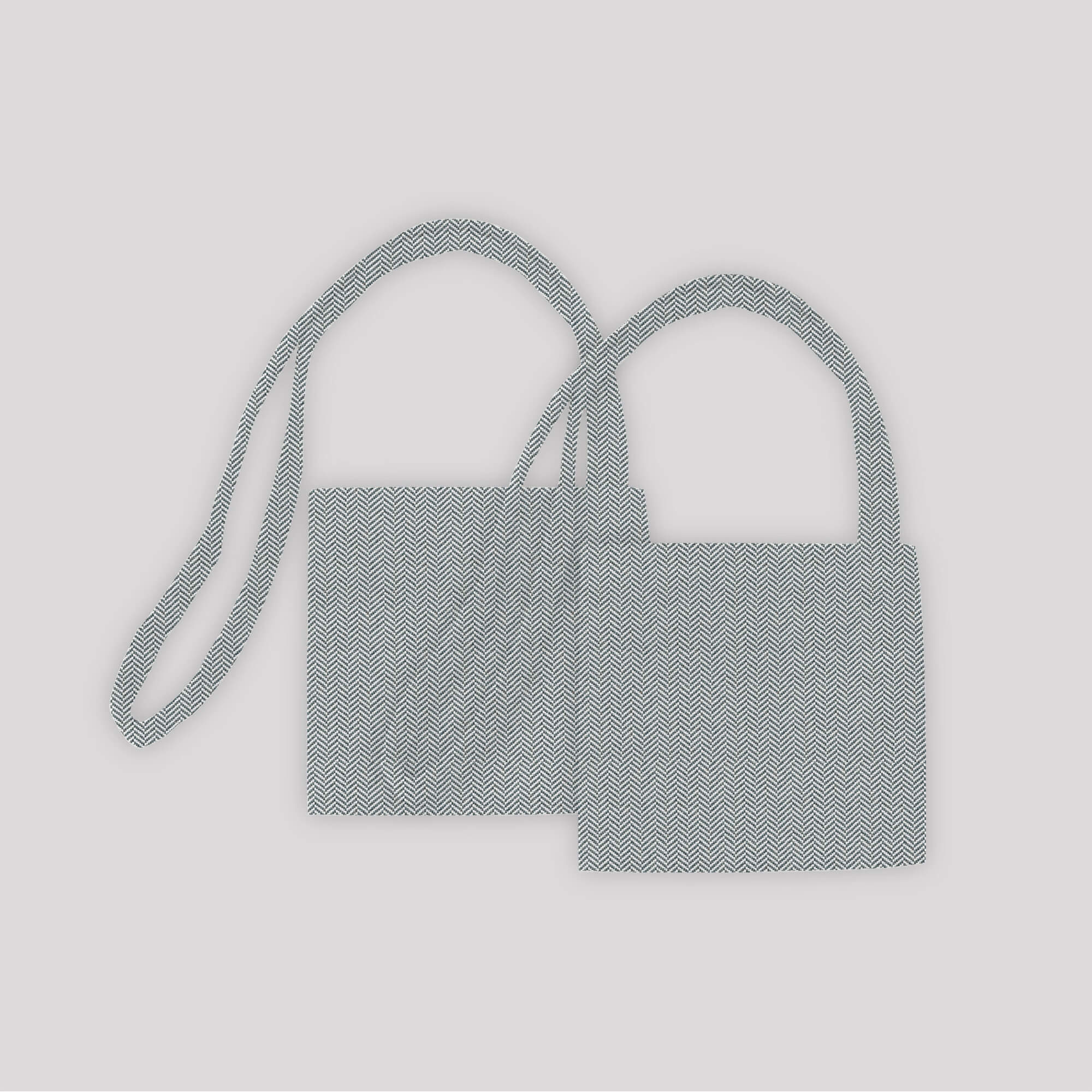 PENGI Outdoor Curtains Waterproof- Herringbone Gray