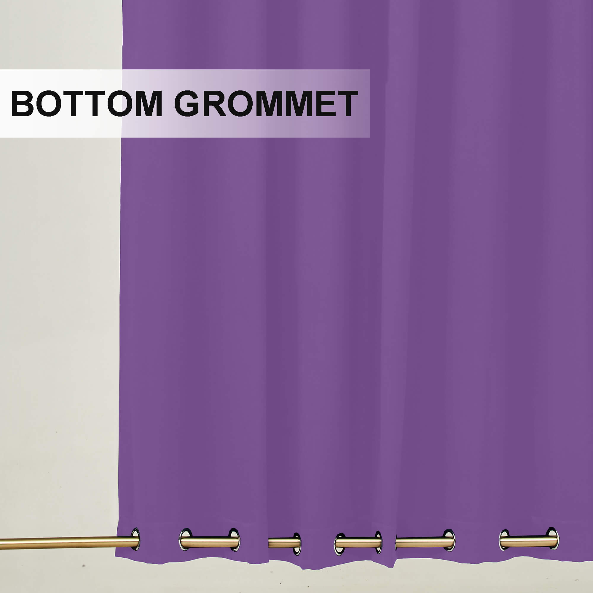 Snowcity Outdoor Curtains Waterproof Grommet Top & Bottom 1 Panel - Violet