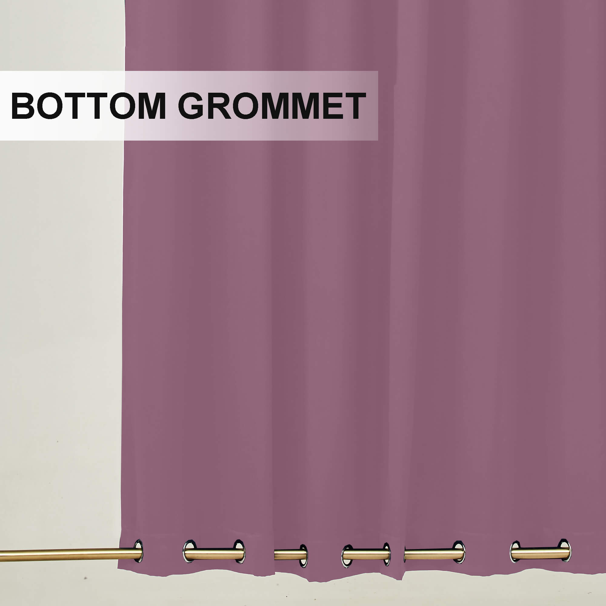 Snowcity Outdoor Curtains Waterproof Grommet Top & Bottom 1 Panel - Plum