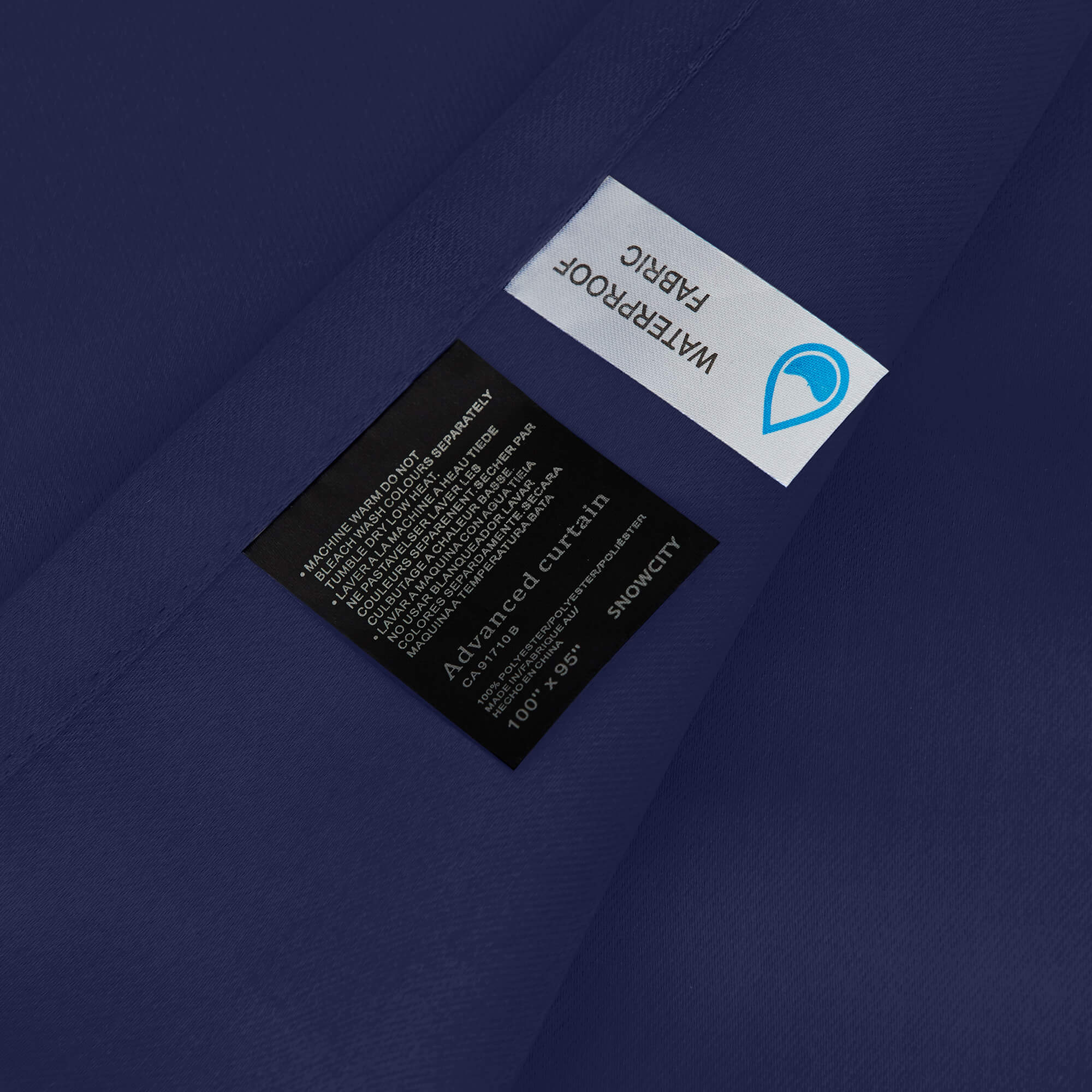 Snowcity Outdoor Curtains Waterproof Grommet Top & Bottom 1 Panel - Navy