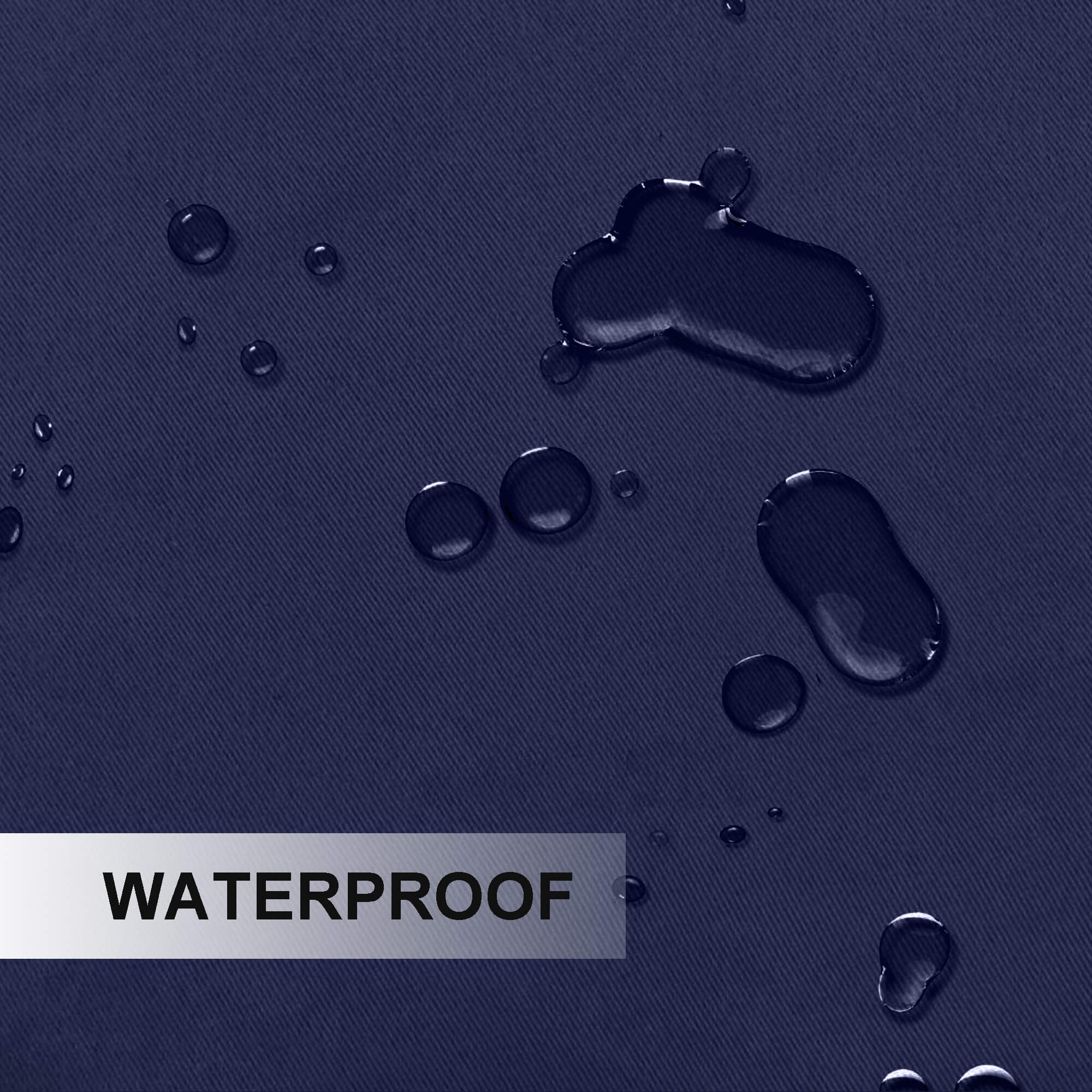 Snowcity Outdoor Curtains Waterproof Grommet Top & Bottom 1 Panel - Navy