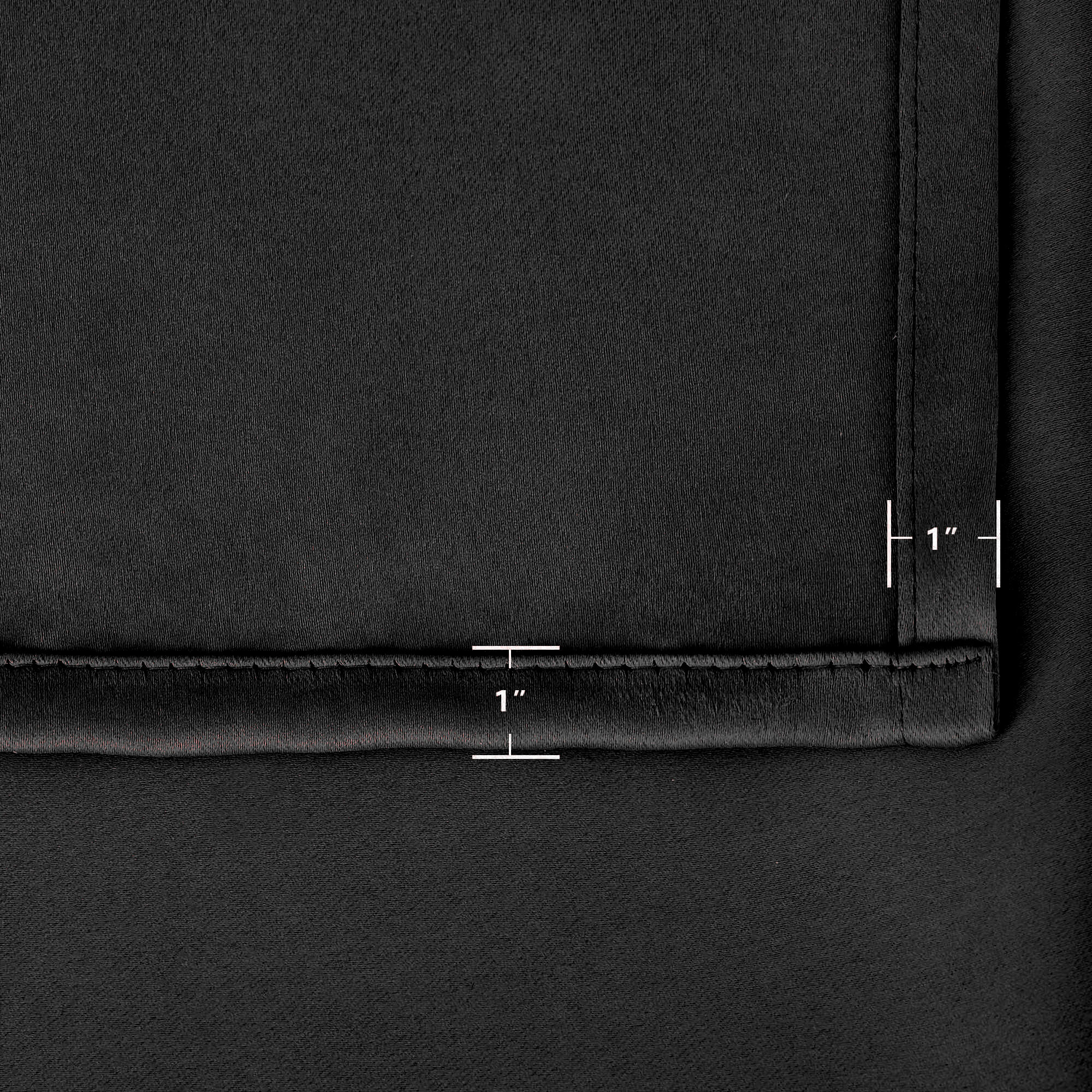 Snowcity Outdoor Curtains Waterproof Grommet Top 1 Panel - Raven Black