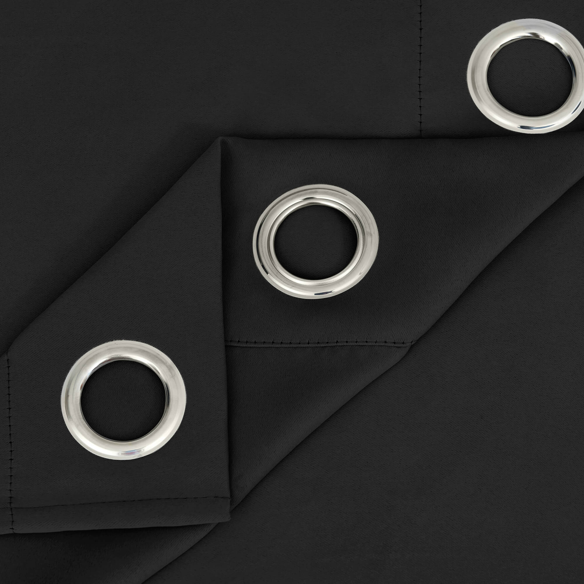 Snowcity Outdoor Curtains Waterproof Grommet Top 1 Panel - Raven Black