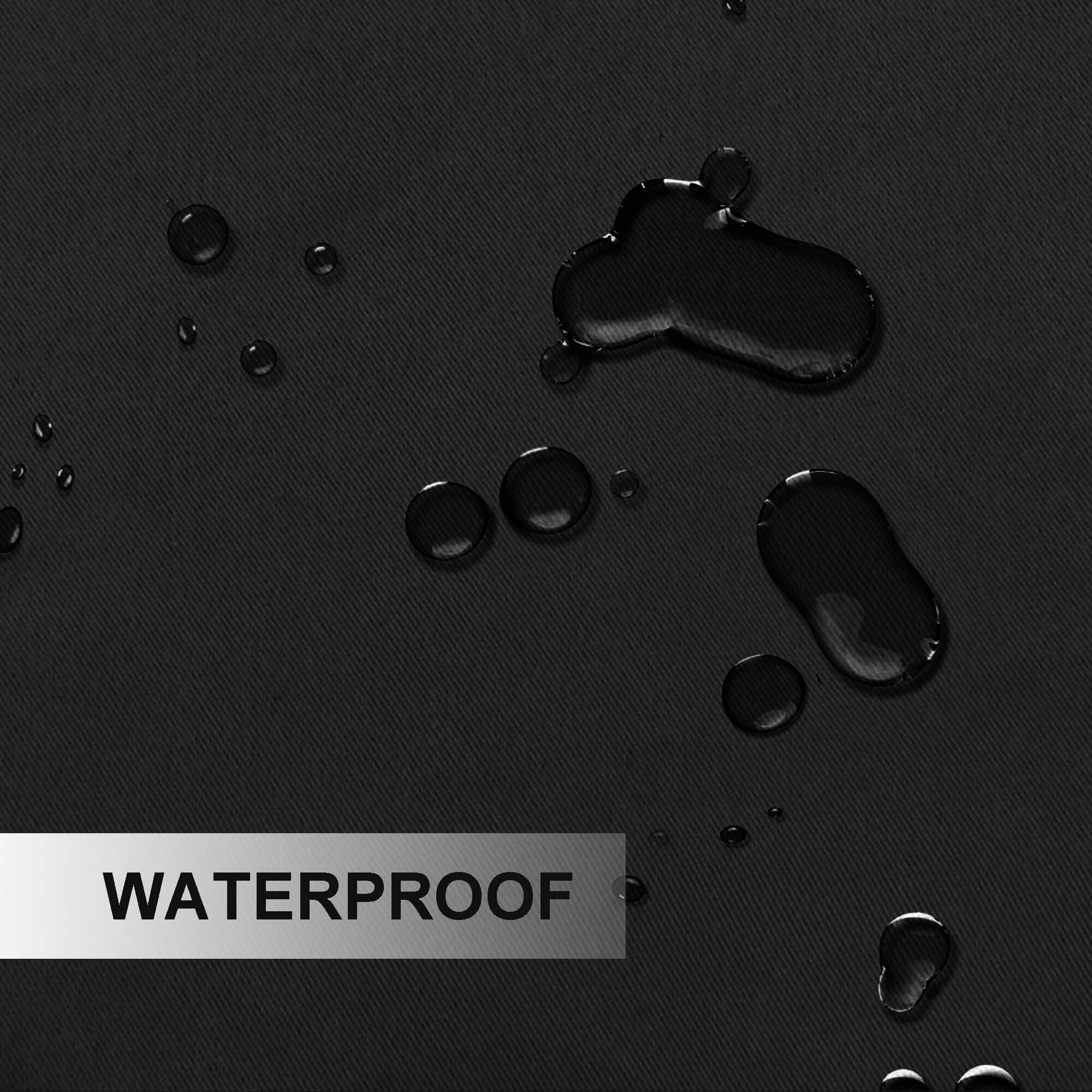 Snowcity Outdoor Curtains Waterproof Grommet Top 1 Panel - Raven Black