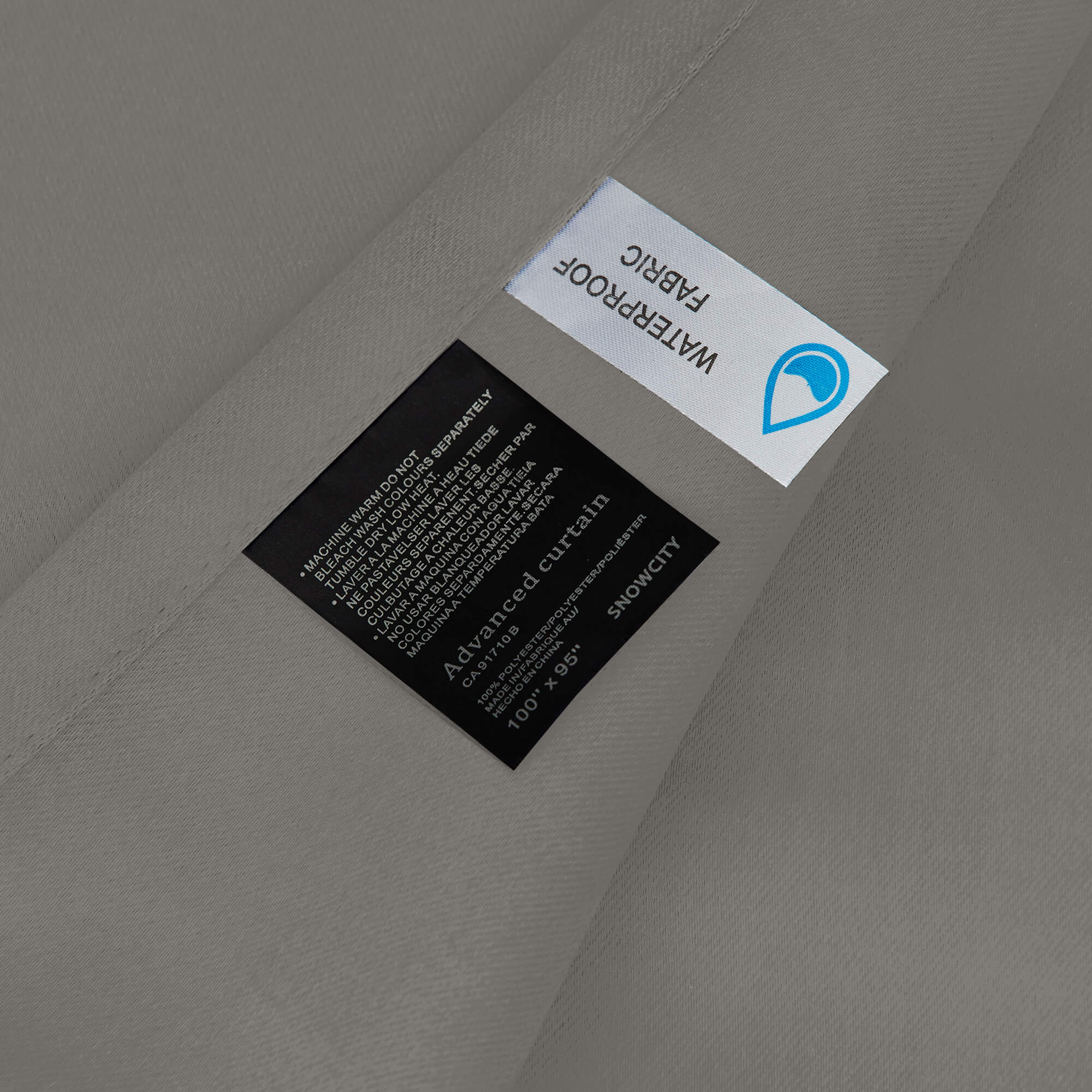 Snowcity Outdoor Curtains Waterproof Grommet Top & Bottom 1 Panel - Charcoal