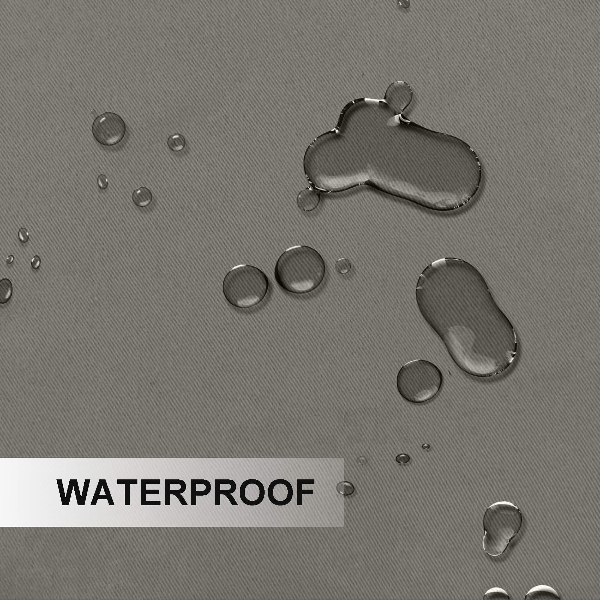 Snowcity Outdoor Curtains Waterproof Grommet Top & Bottom 1 Panel - Charcoal