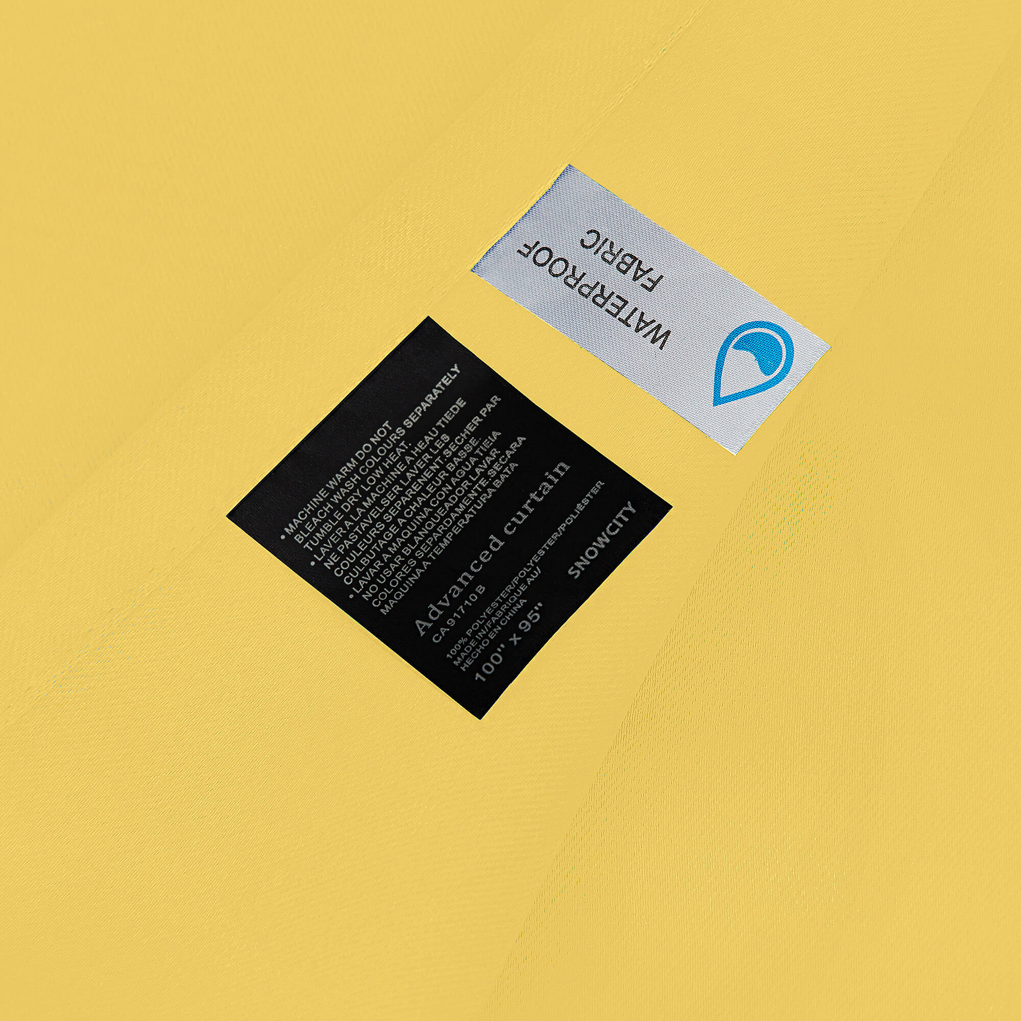 Snowcity Outdoor Curtains Waterproof Grommet Top & Bottom 1 Panel - Yellow