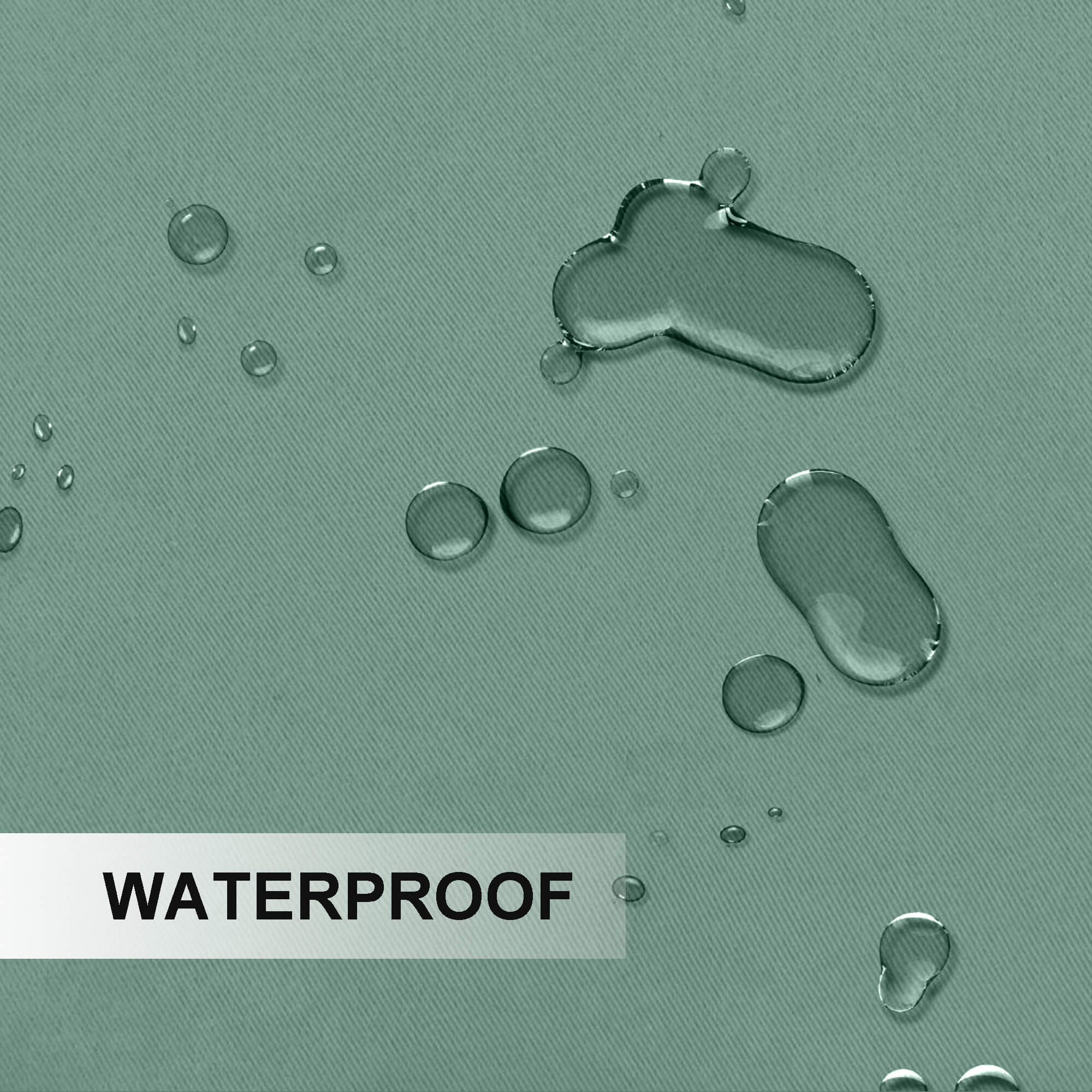 Snowcity Outdoor Curtains Waterproof Grommet Top 1 Panel - Green