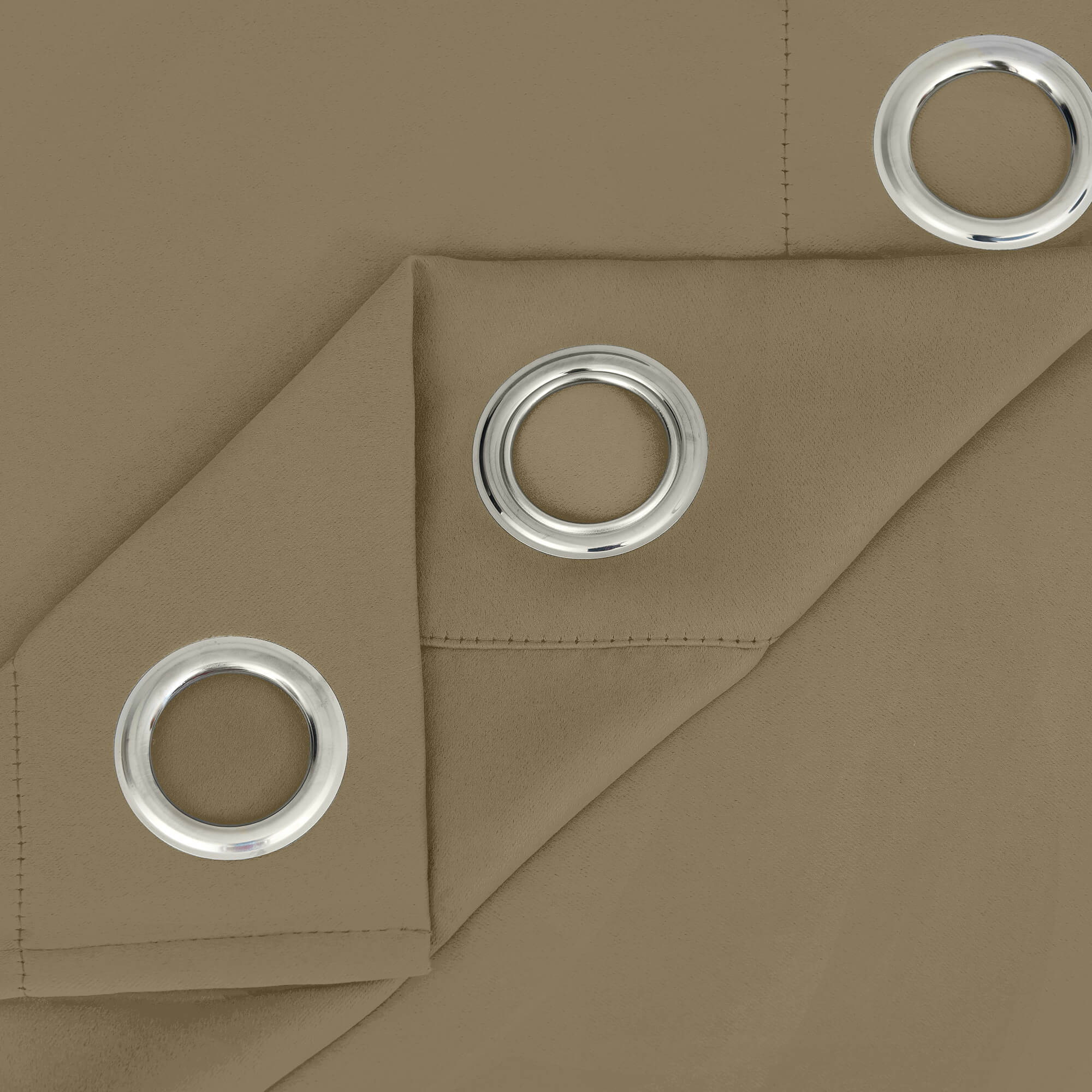 Snowcity Outdoor Curtains Waterproof Grommet Top & Bottom 1 Panel - Khaki