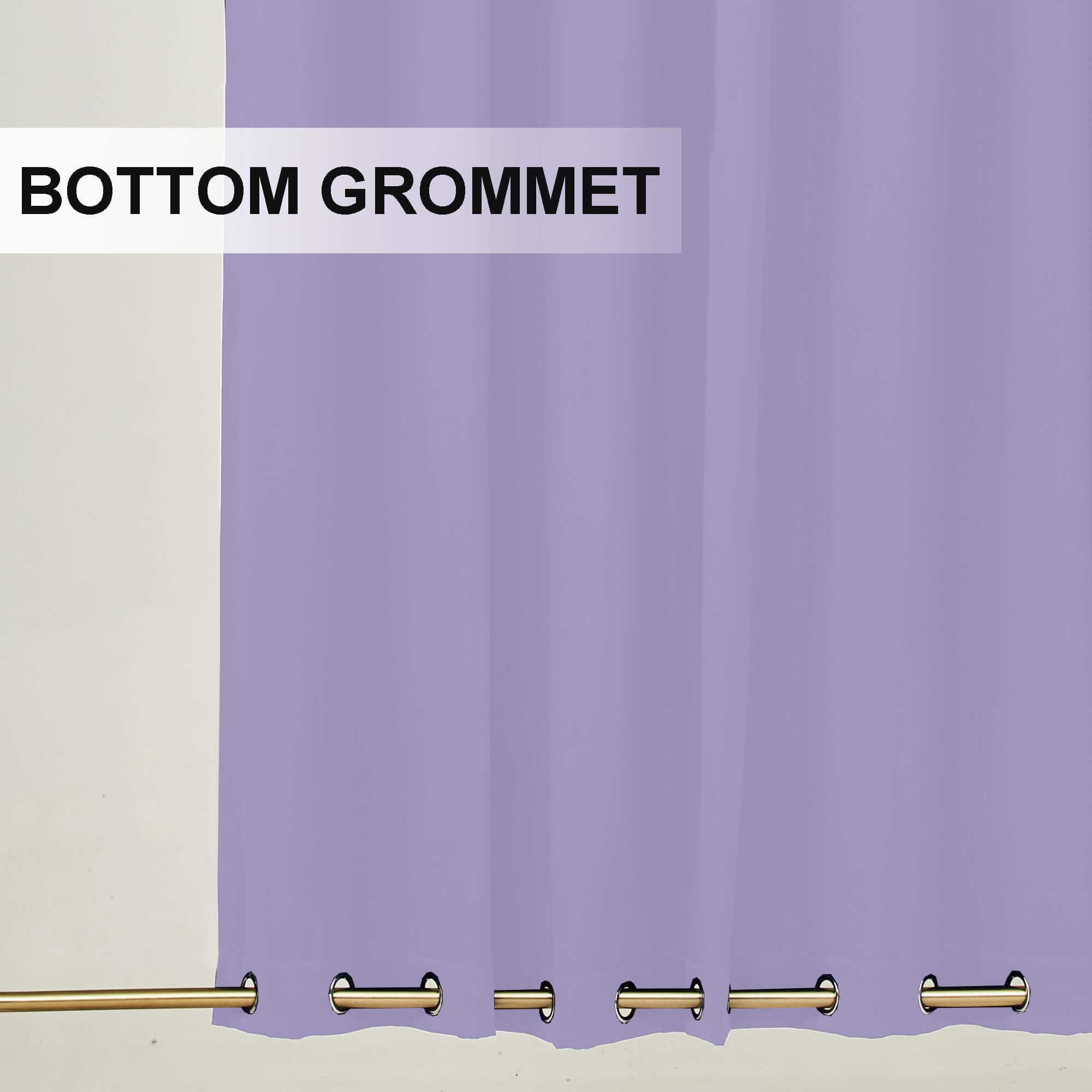 Snowcity Outdoor Curtains Waterproof Grommet Top & Bottom 1 Panel - Purple