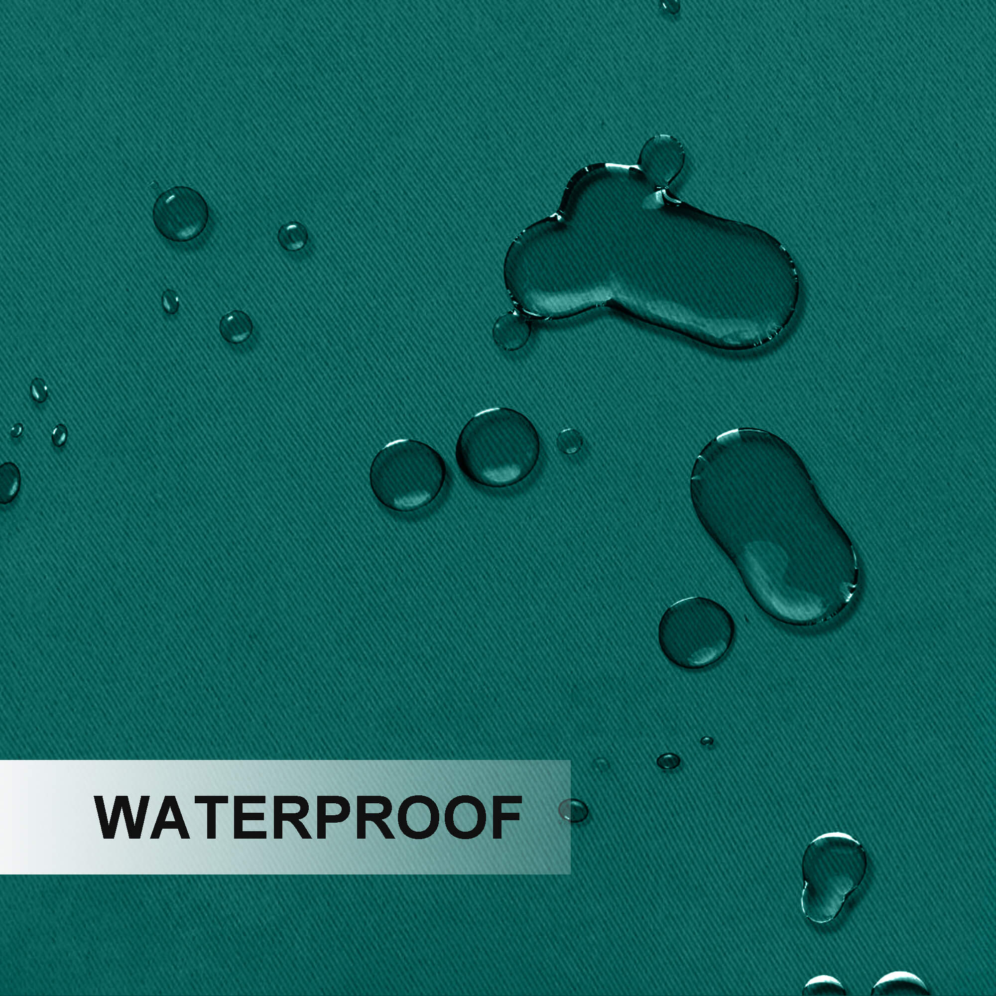 Snowcity Outdoor Curtains Waterproof Grommet Top & Bottom 1 Panel - Forest Green