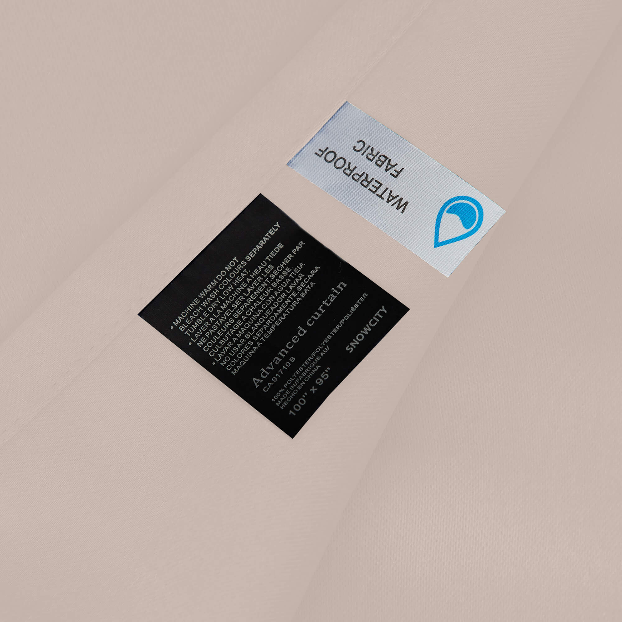 Outdoor Curtains Waterproof Tab Top 1 Panel - Peach