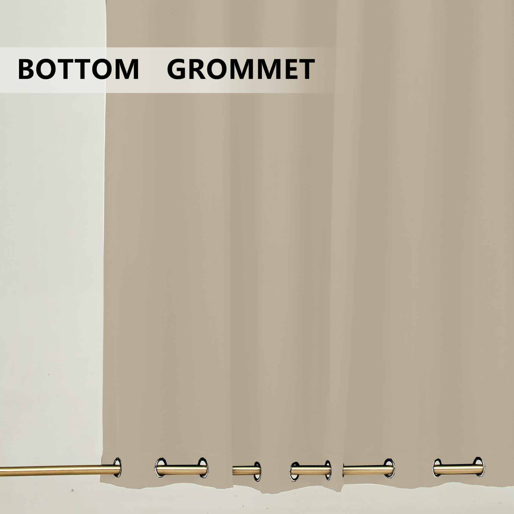 SNOWCITY Outdoor Curtains Waterproof Grommet Top & Bottom for Patio