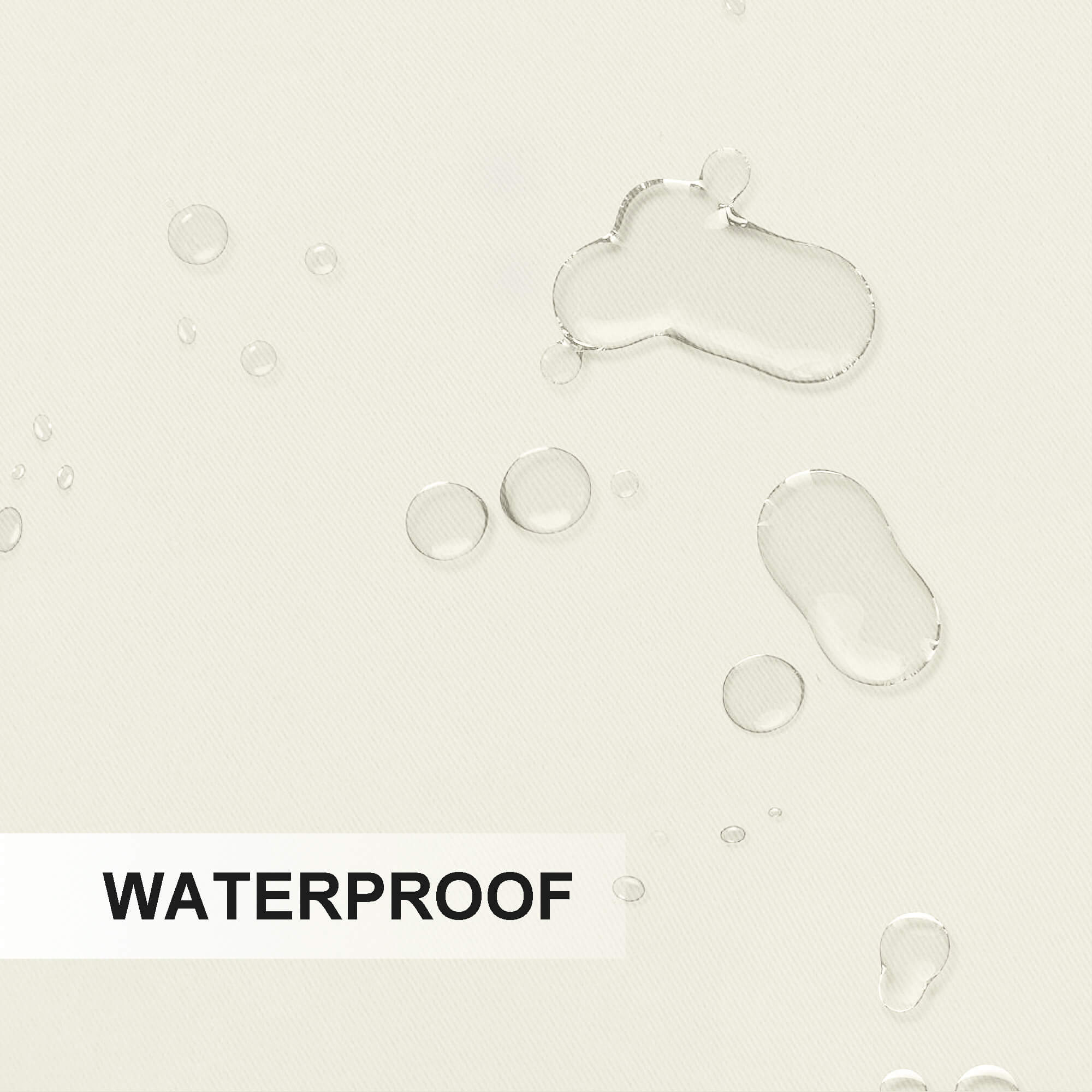 Snowcity Outdoor Curtains Waterproof Grommet Top & Bottom 1 Panel - Beige