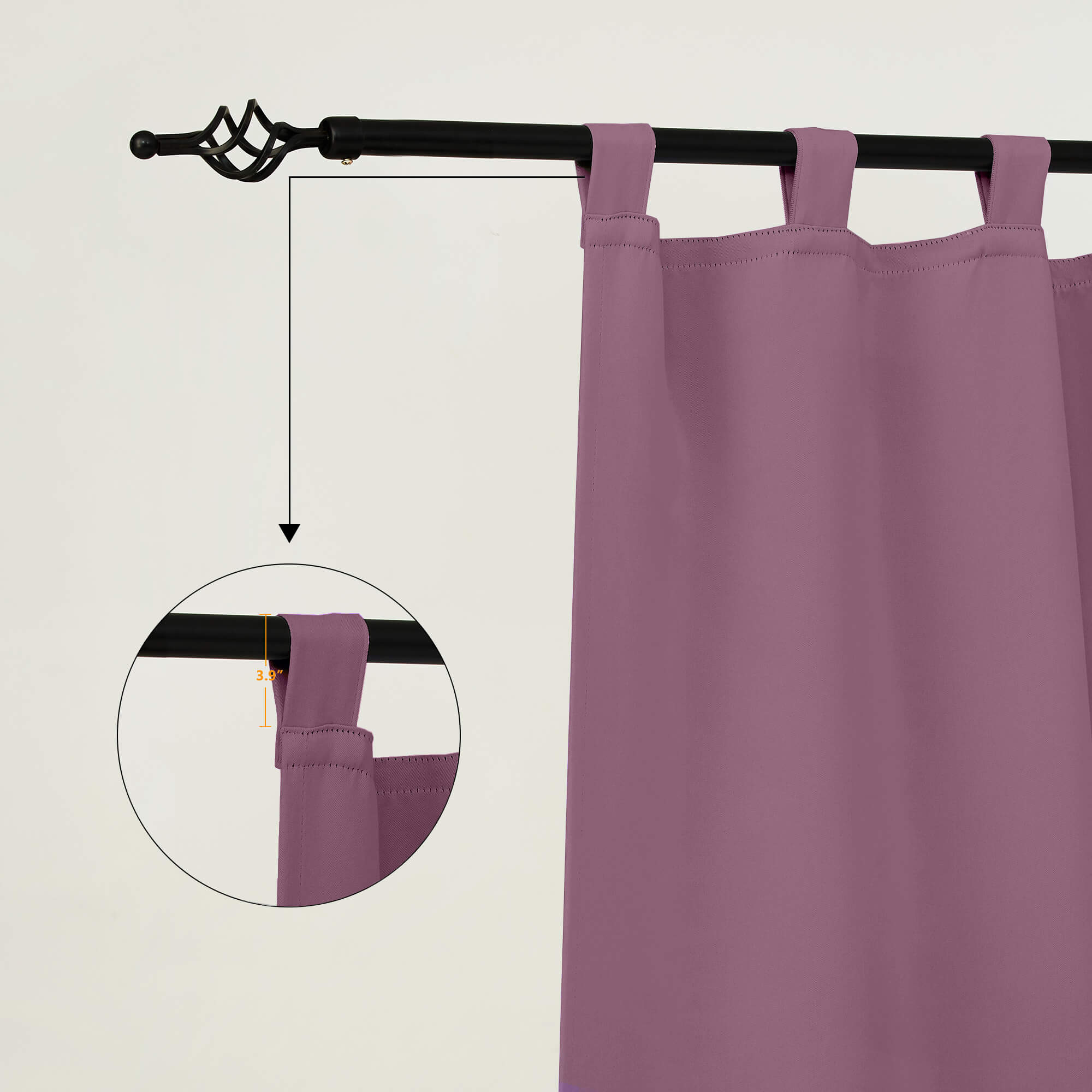 Outdoor Curtains Waterproof Tab Top 1 Panel - Plum