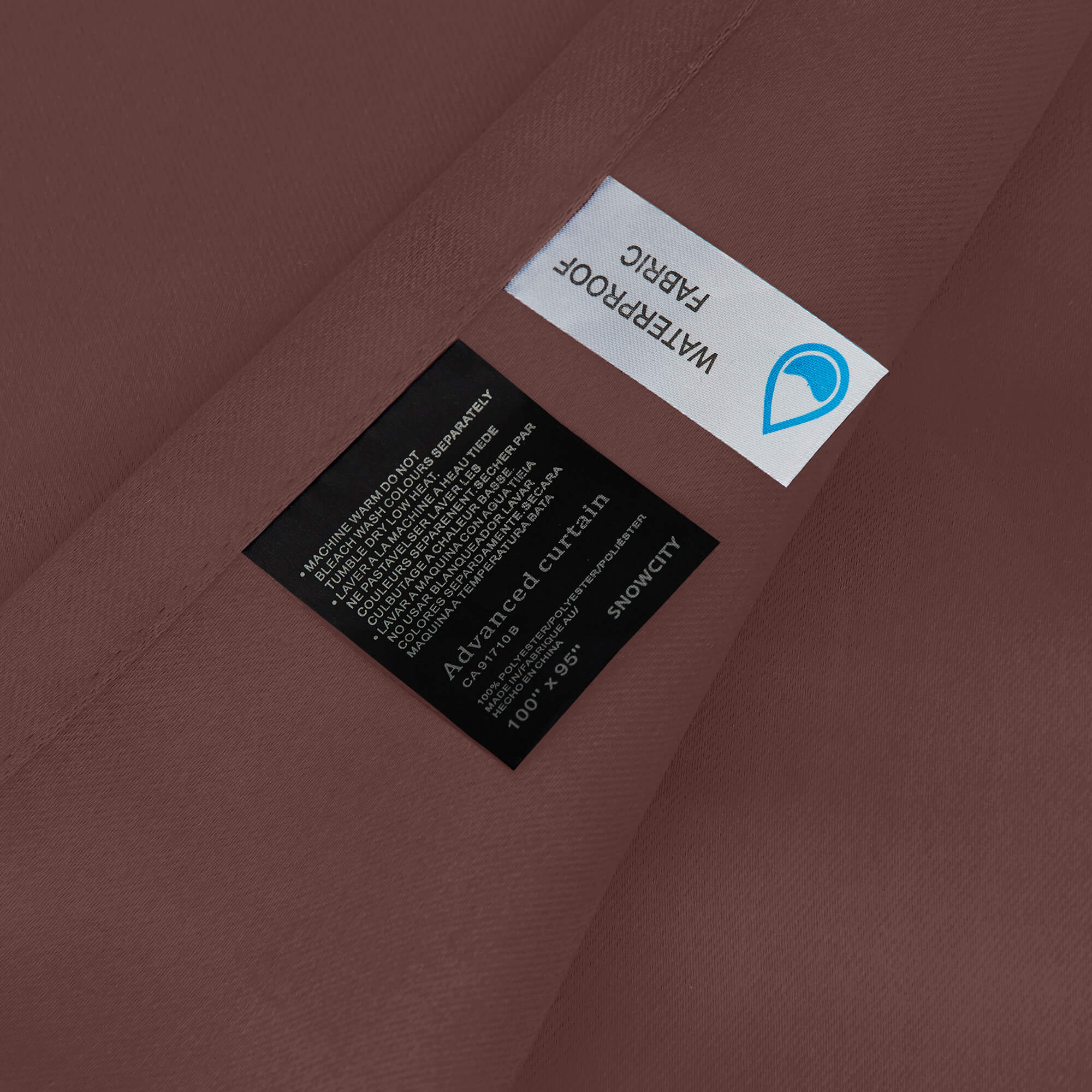 Outdoor Curtains Waterproof Tab Top 1 Panel - Bay Brown