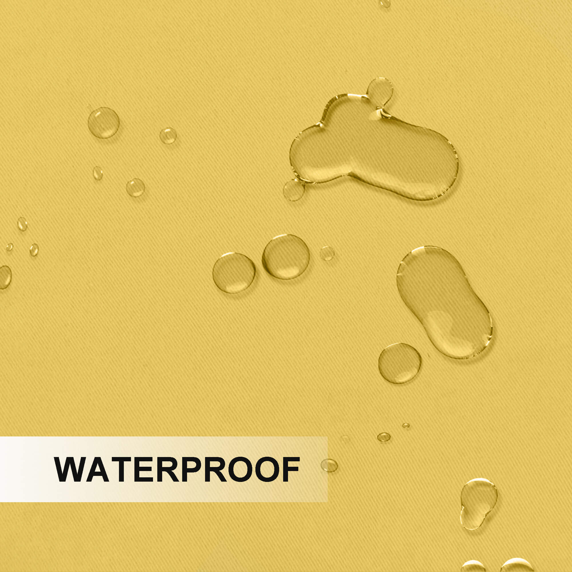 Outdoor Curtains Waterproof Tab Top 1 Panel - Yellow