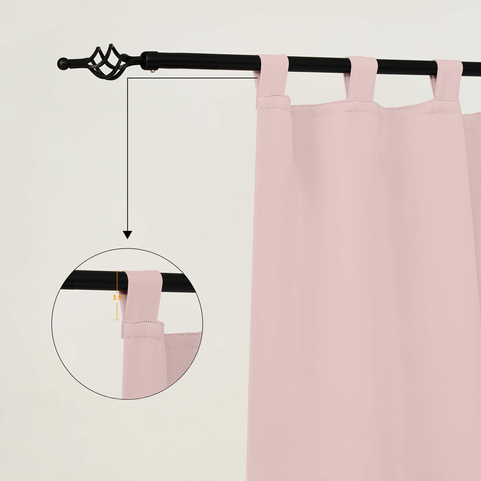 Outdoor Curtains Waterproof Tab Top 1 Panel - Rose Dust