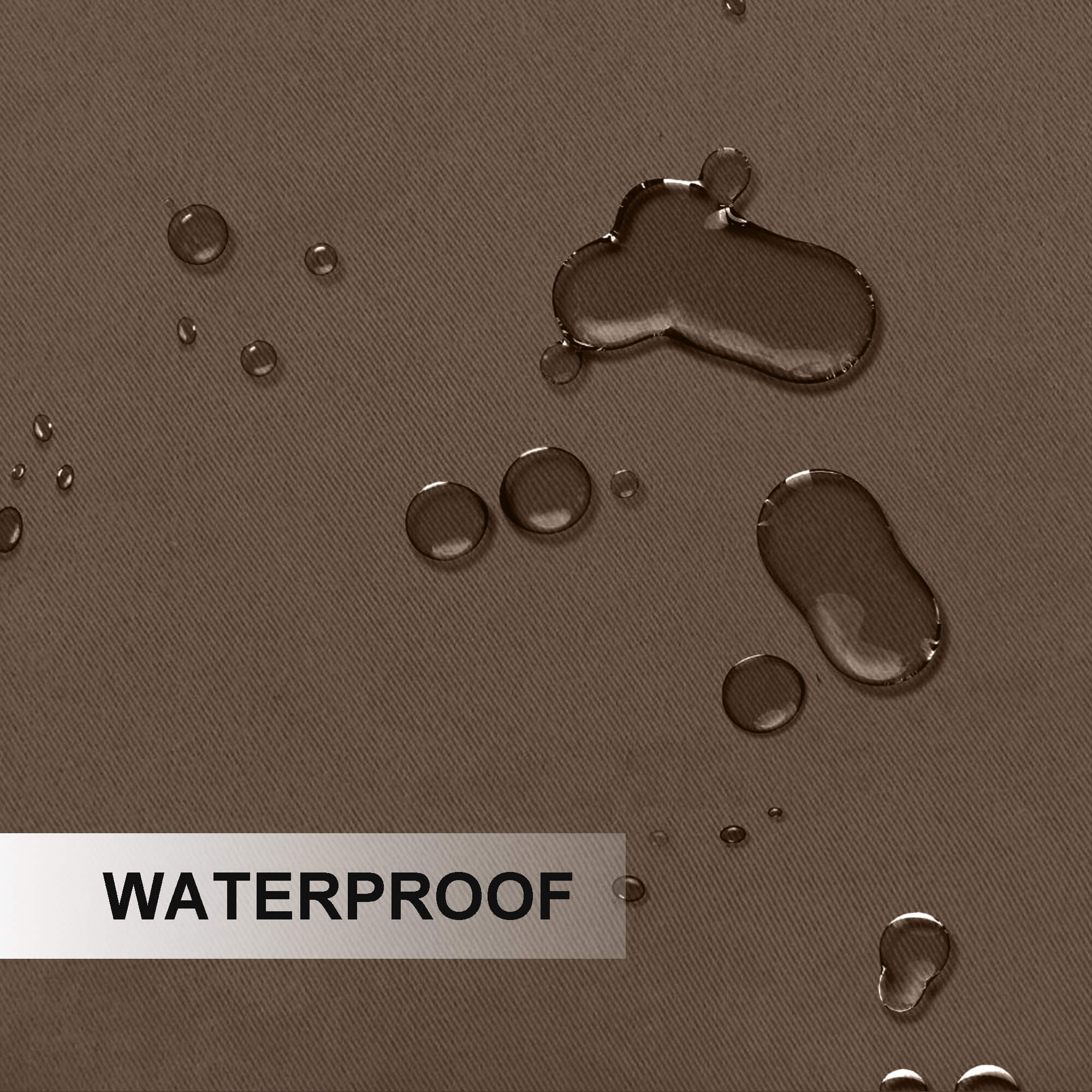 Outdoor Curtains Waterproof Tab Top 1 Panel - Coffee