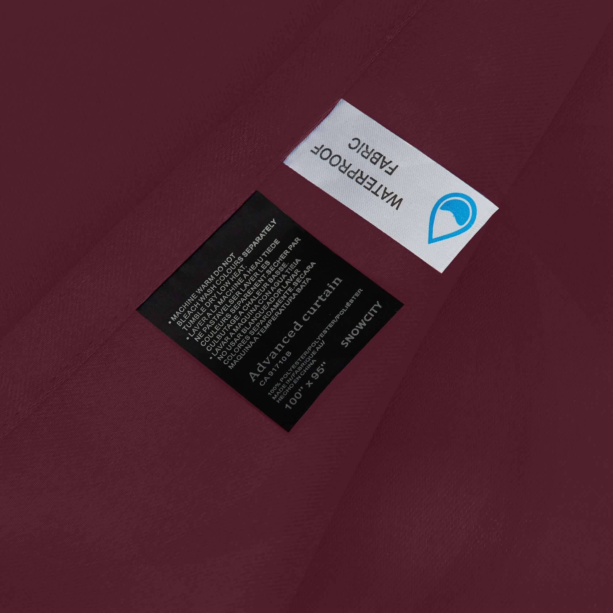 Outdoor Curtains Waterproof Tab Top 1 Panel - Wine