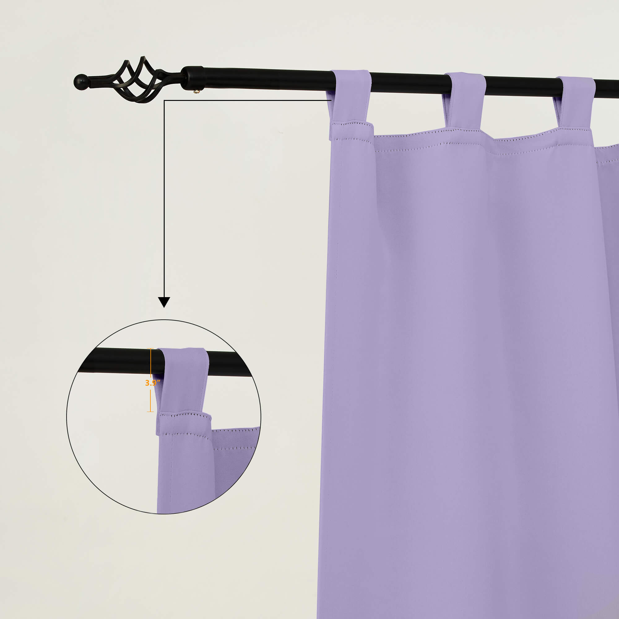 Outdoor Curtains Waterproof Tab Top 1 Panel - Purple