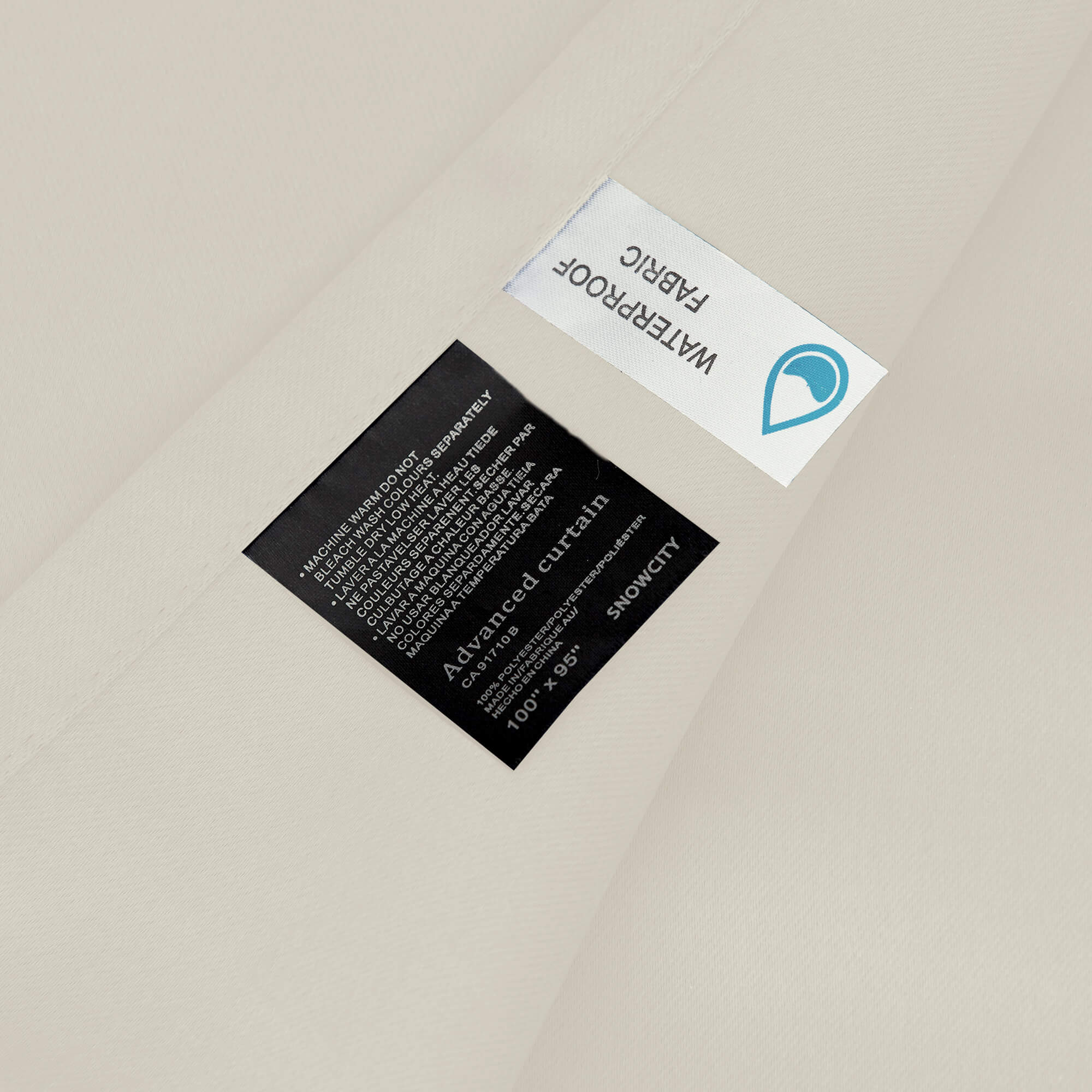 Outdoor Curtains Waterproof Tab Top 1 Panel - Beige