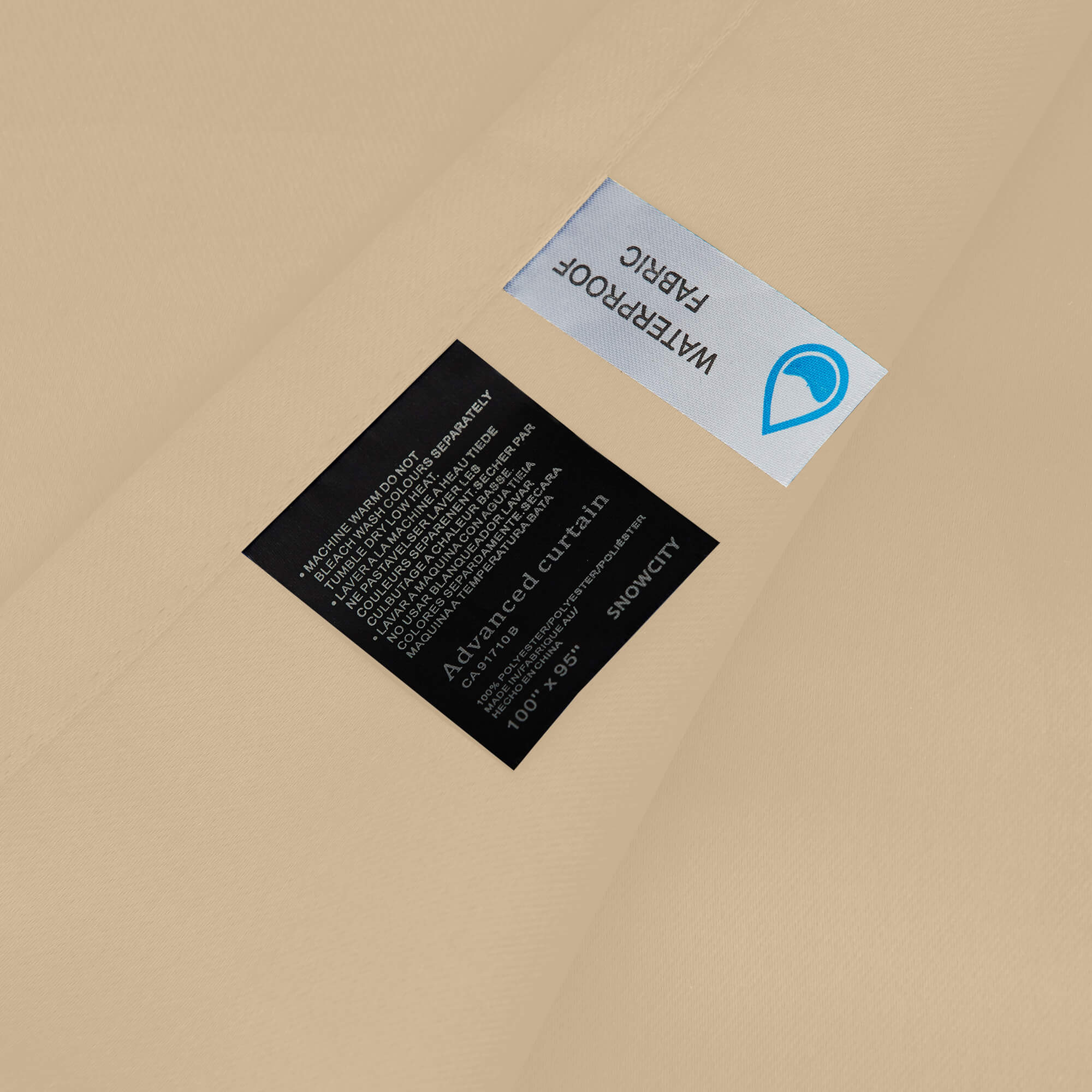 Outdoor Curtains Waterproof Tab Top 1 Panel - Camel