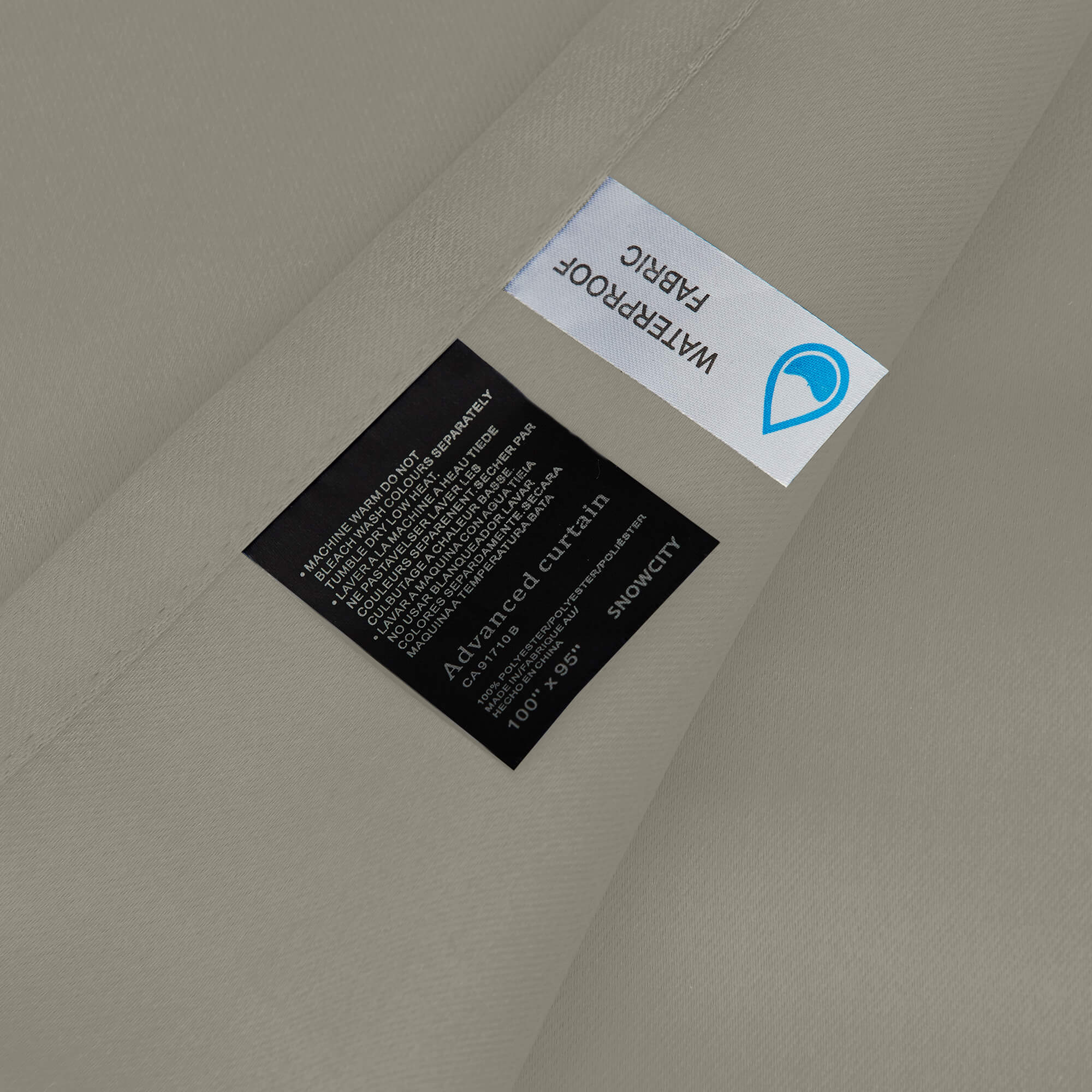 Outdoor Curtains Waterproof Tab Top 1 Panel - Taupe