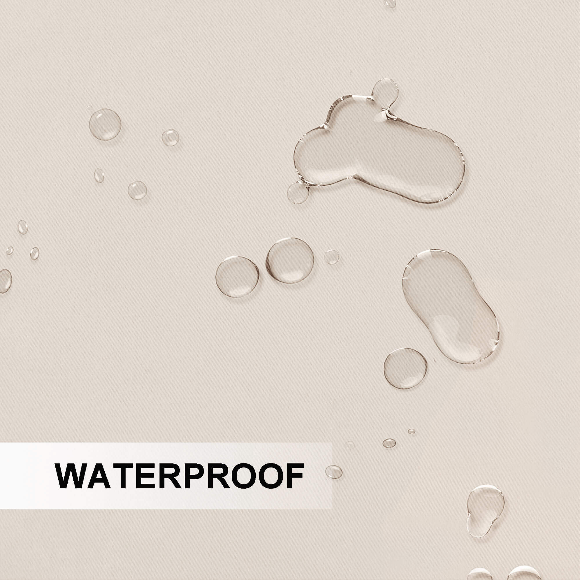 Snowcity Outdoor Curtains Waterproof Grommet Top 1 Panel - Biscotti Beige