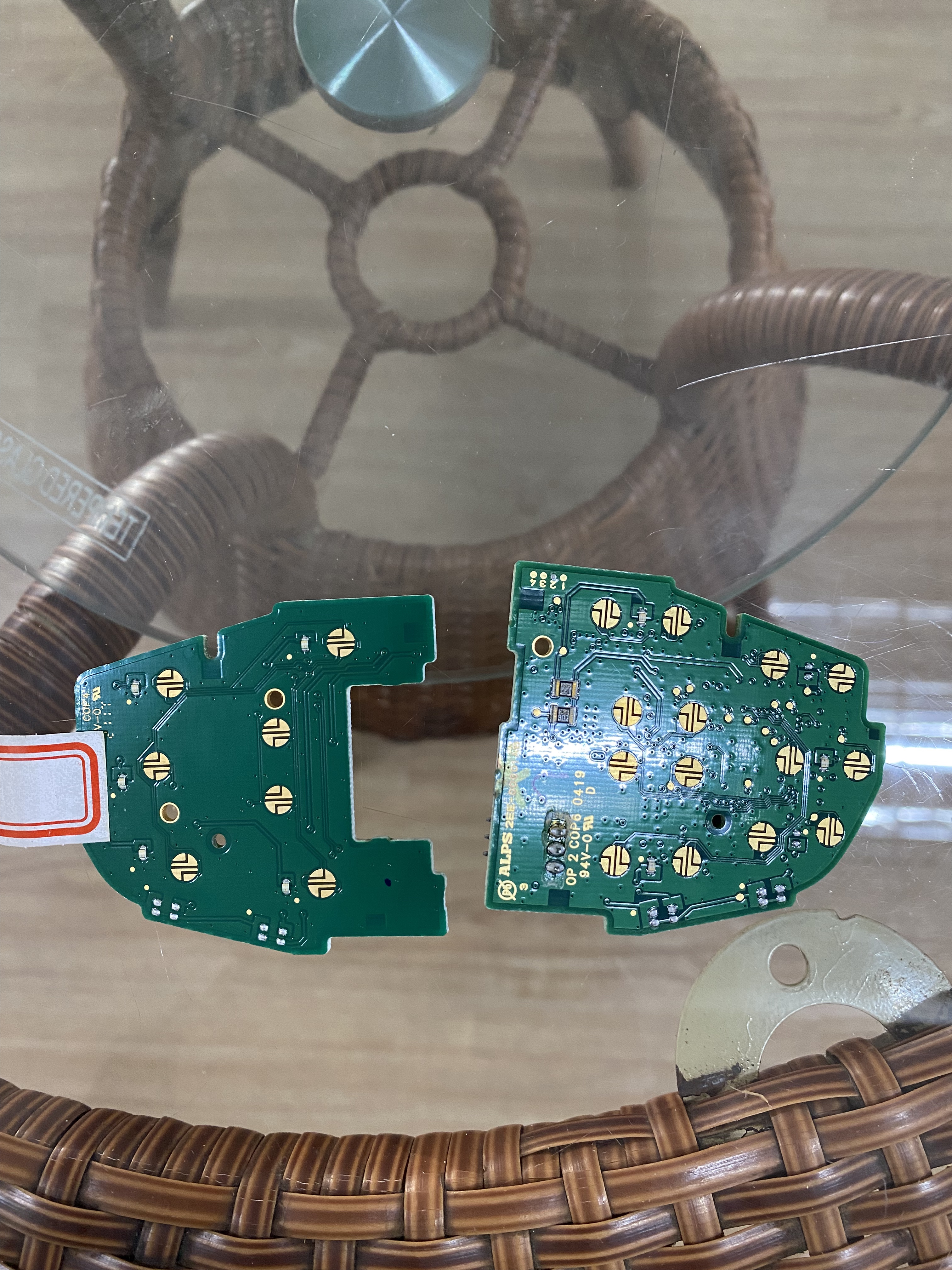 Electrical board for steering wheel transplanting