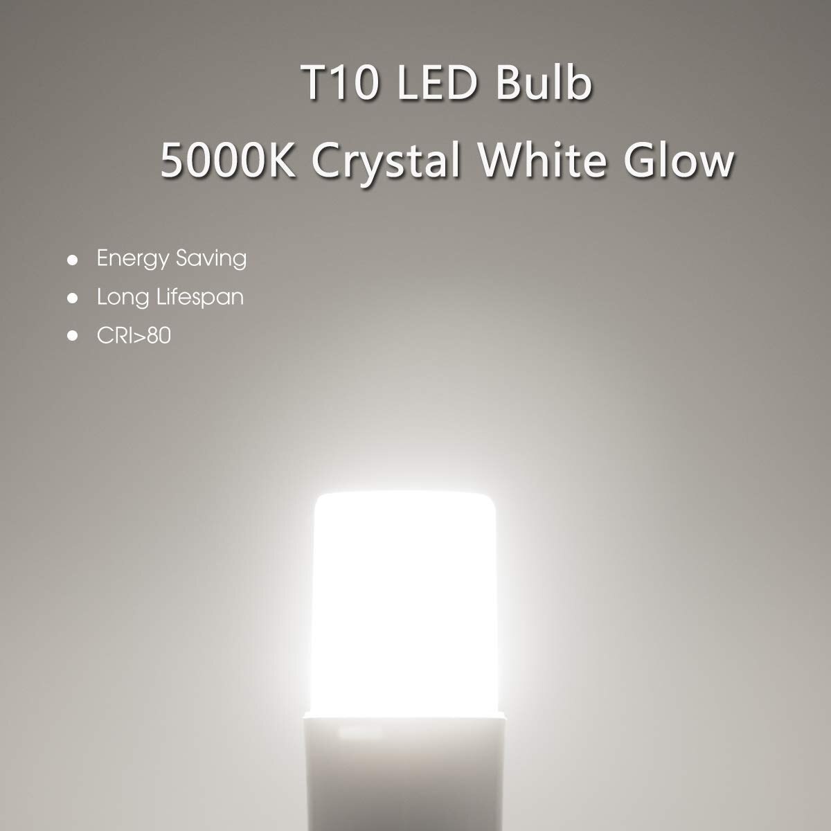 E27 E26 Tubular LED Light Bulb 5000K Daylight White 8W Equivalent 60W 800 Lumens 360 Degree Lamp for Home Commercial Place 6Pack-Melery