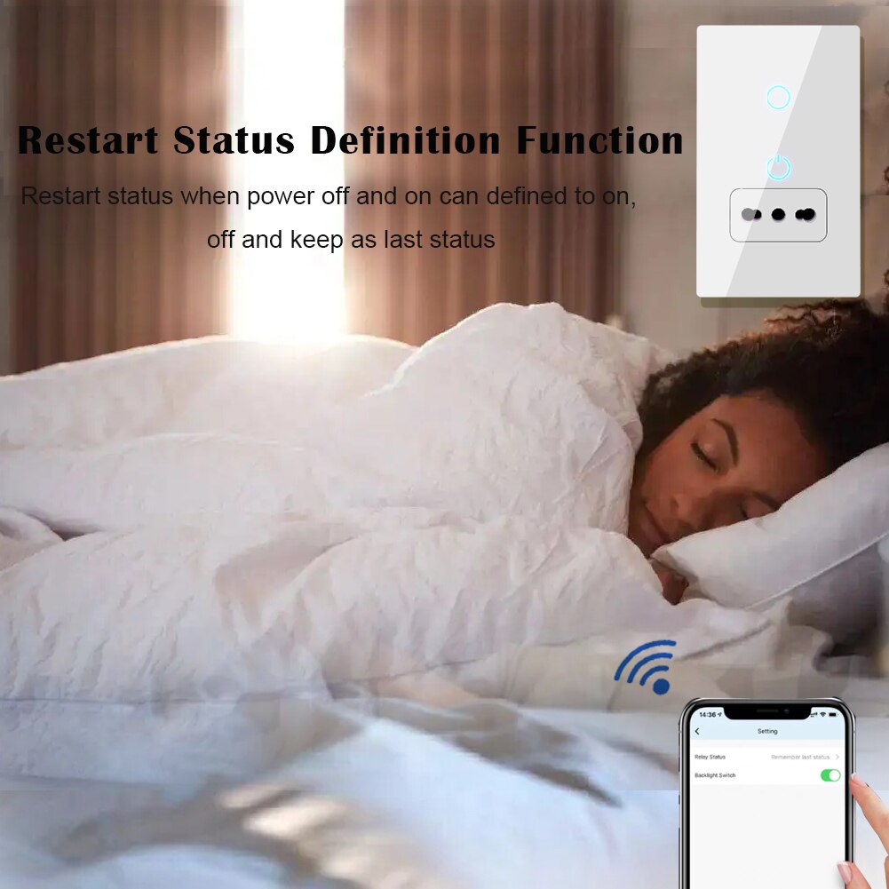 Melery Italy Light Switch Wall Socket Wifi Smart Tuya Glass Panel Italian Plug Intelligent EU Chile Outlet Remote by Alexa Google Home-Melery