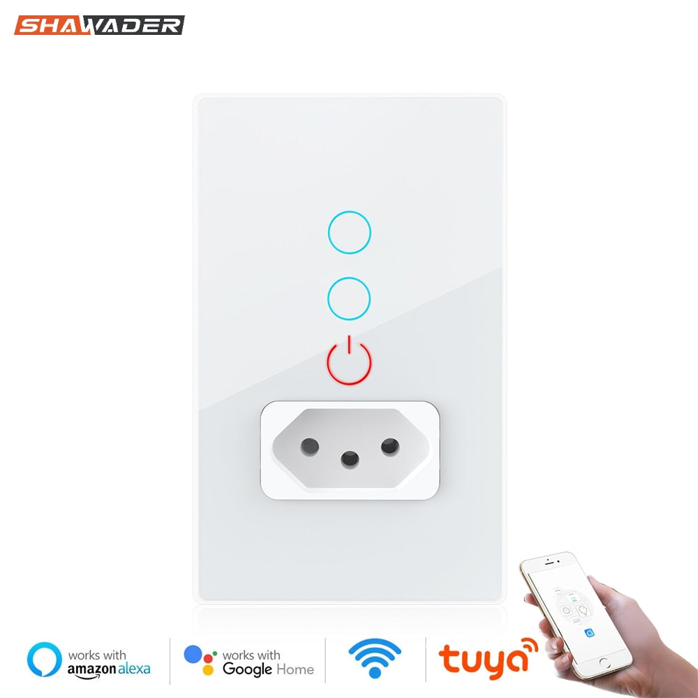 Wifi Smart Tuya Brazil Parallel Light Switch Wall Socket