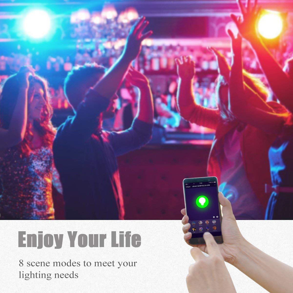 Melery E26 Tuya WiFi Smart LED Light Bulb 12W RGB Warm Cold White Color Lamp 150W Equivalent A21 Remote Control by Alexa Google Home-Melery