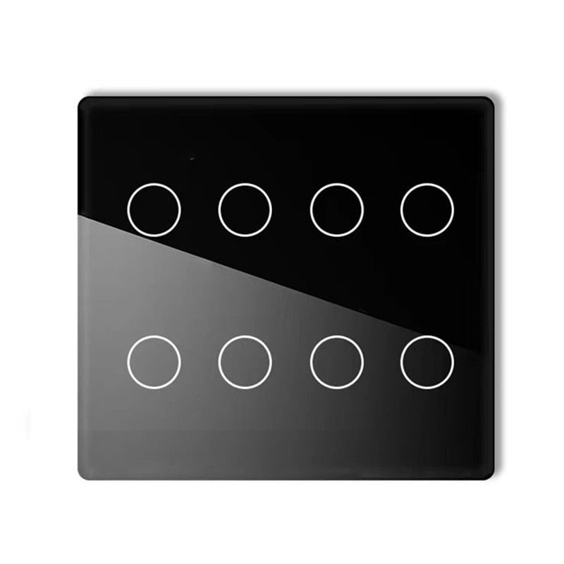 Melery  Brazil 4x4 Switch 4/6/8Gang Tuya WiFi Smart Life Light Wall Touch Sensor Interruptor Glass Panel Remote by Alexa Dot Google Home-Melery