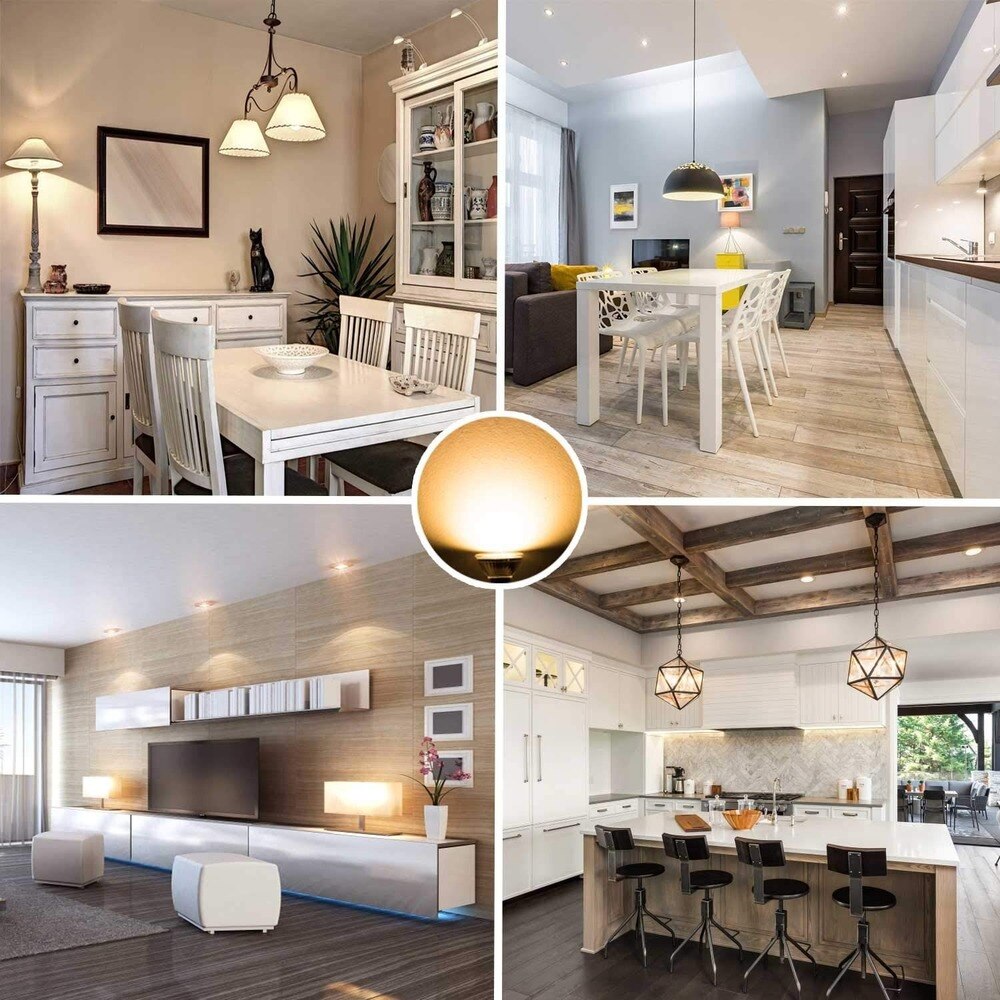 Melery GU10 LED Bulb Track Lighting Halogen 6W Lamp Equivalent 60W Spotlight Recessed Light Daylight White 6000K 480 Lumens 10Packs-Melery