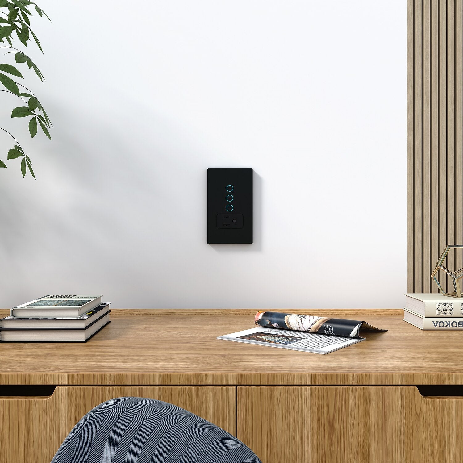 Melery  Light Switch US Plug Wall Socket Mexico Wifi Smart Tuya Outlet Touch Intelligent Rectangle Glass Panel Remote Alexa Google Home-Melery