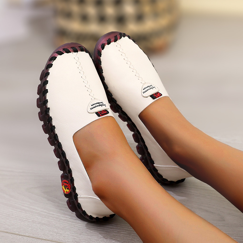 Vanccy  Slip Ons Woman Flats Comfy Nurse Wide Fit  Loafers-ABOXUN