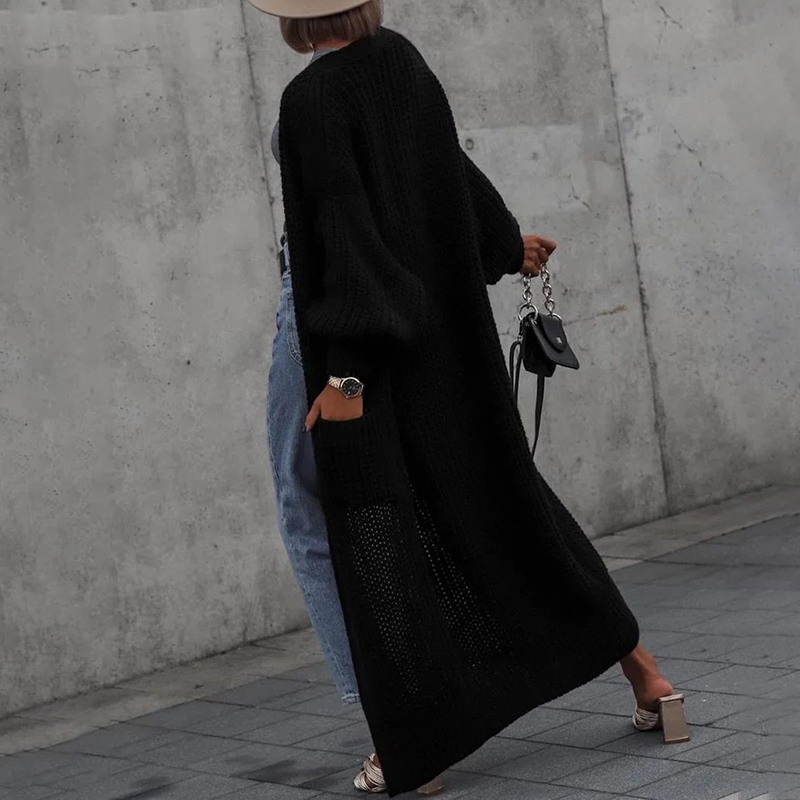 Casual Long Sleeve Sweater Cardigan-ABOXUN