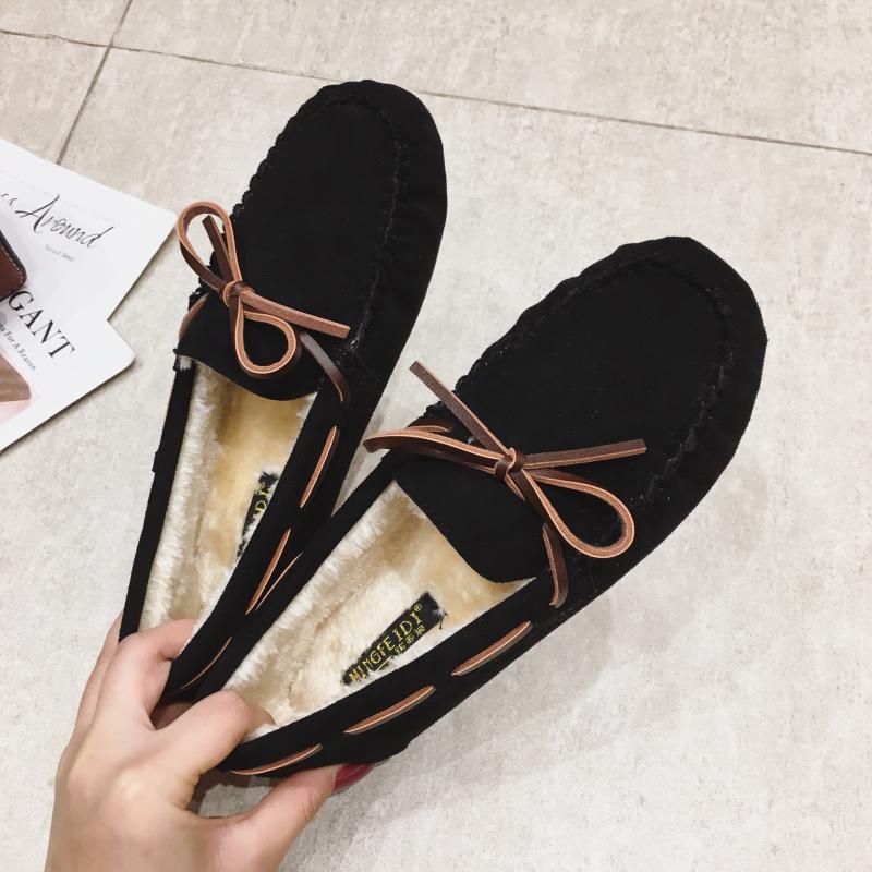 Women's Round Toe Cotton Colorblock Flats-ABOXUN