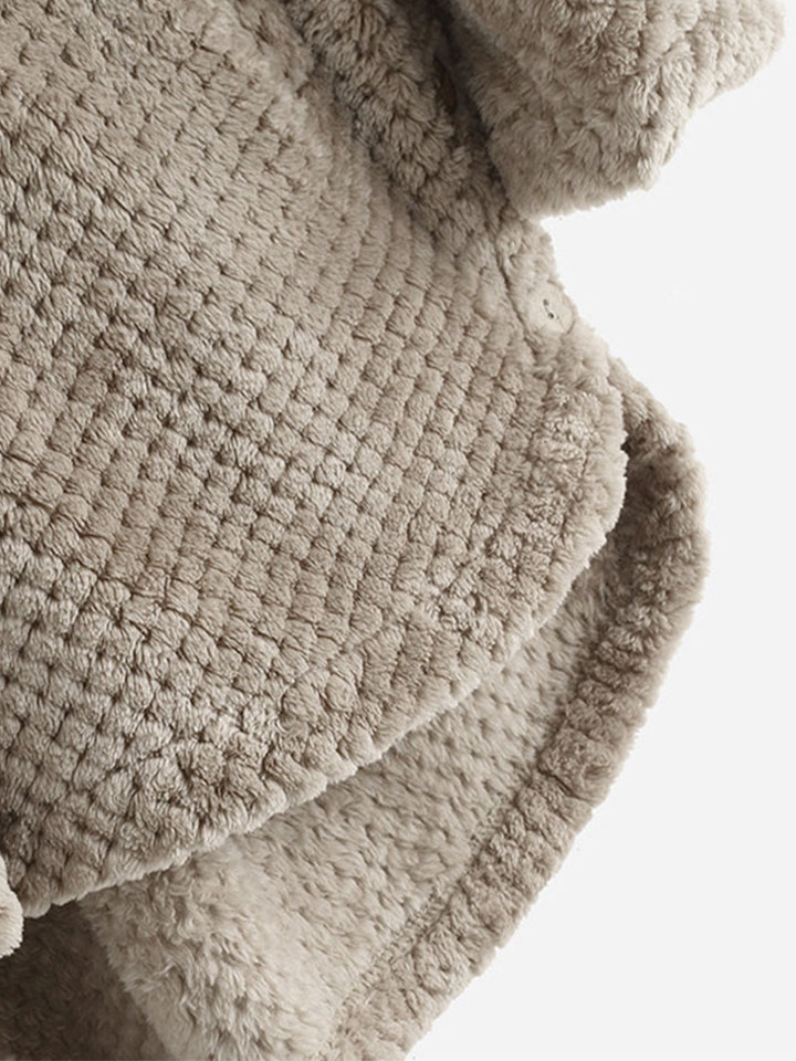 Hooded Double Fleece Mid-Length Jacket (S-8XL)-ABOXUN