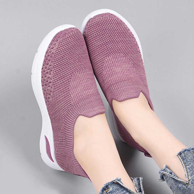 Summer Breathable Mesh Slip-On Flat Sneakers-ABOXUN