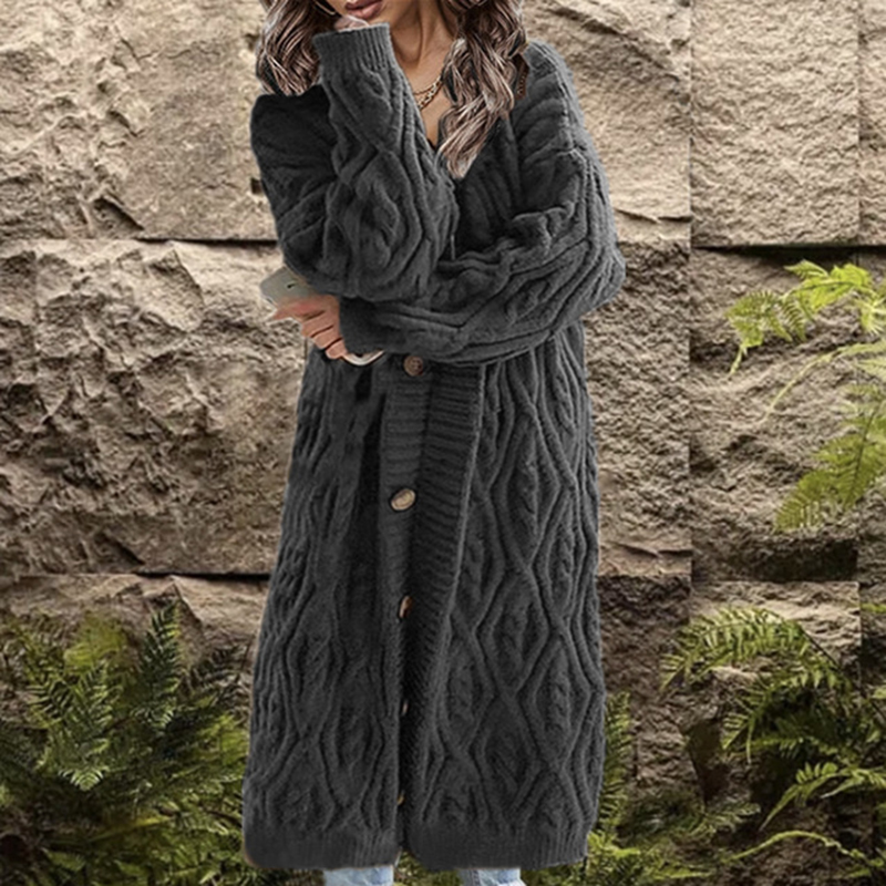 Vintage Crew Neck Argyle Jacquard Sweater-ABOXUN